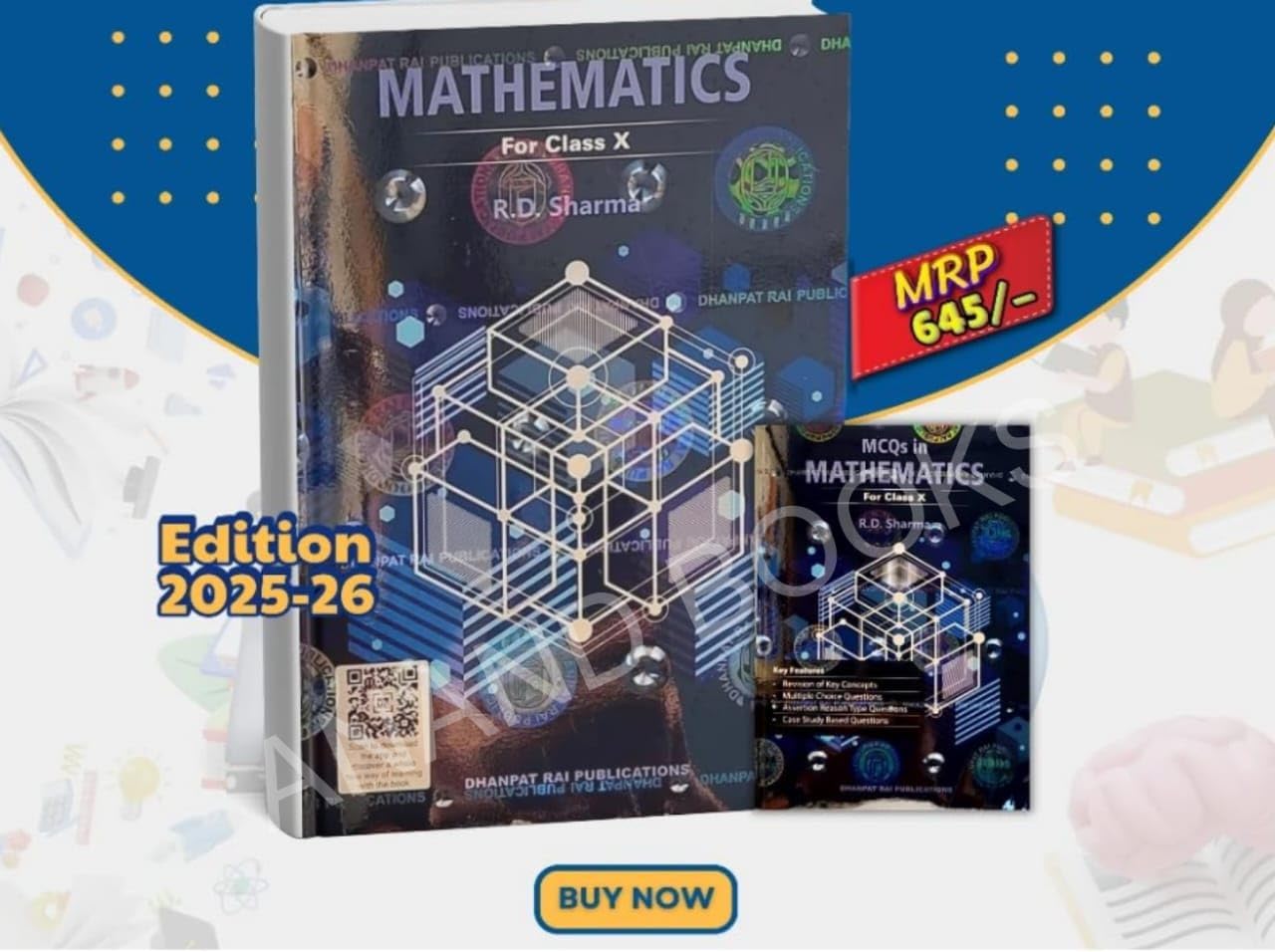 R D Sharma Mathematics for Class 10 - 2025-26 EXAMINATION - CBSE - Textbook + MCQ Book - Combo Set of 2 Books - 2025/Ed. [ORIGINAL BOOKS - TOP GRADE ... (SET OF TWO BOOKS) BY R. D. SHARMA