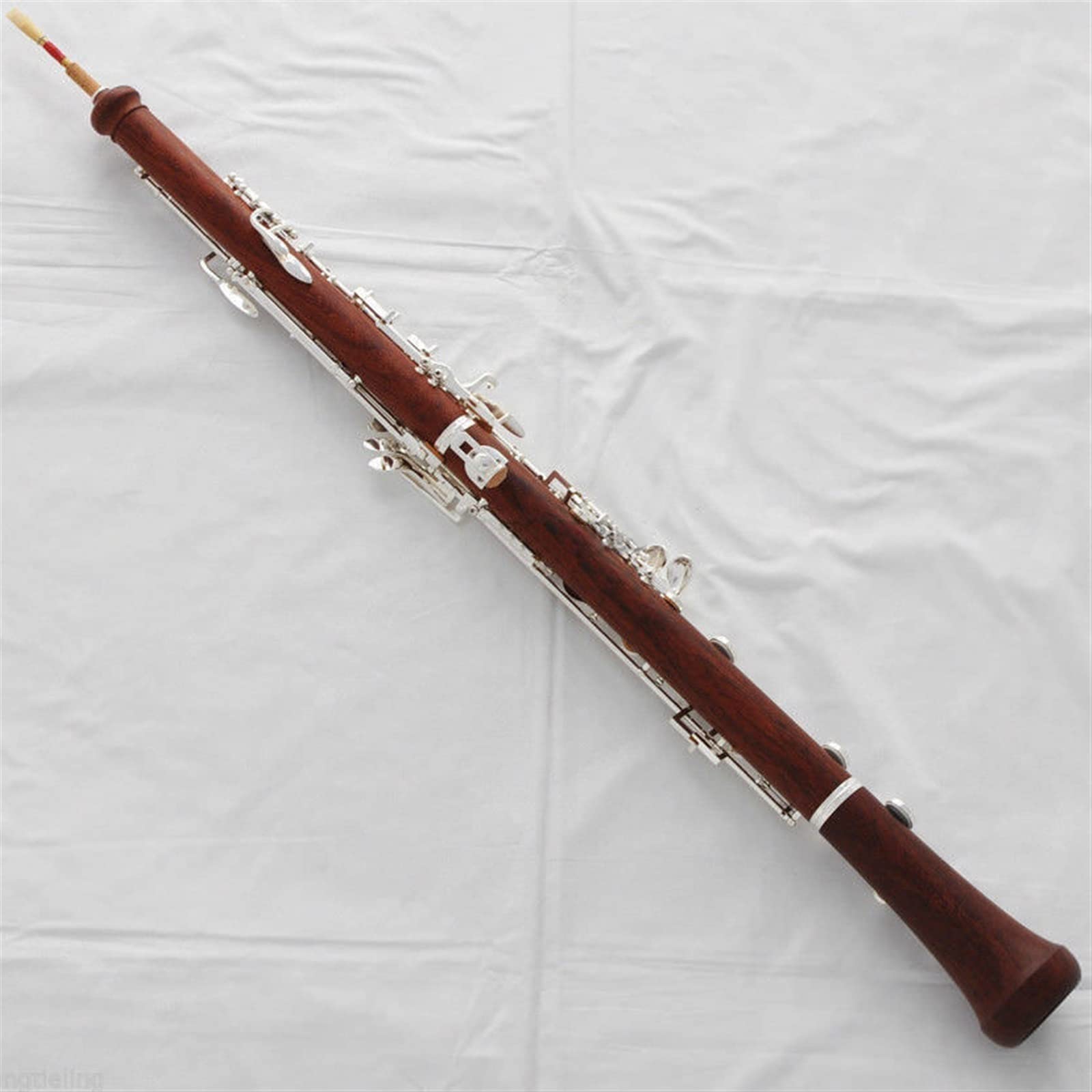 Llaves Plateadas De Madera Rosa Profesional Llave Oboe C con Instrumento De Viento De Madera Estuche De Madera Principiante de Oboes