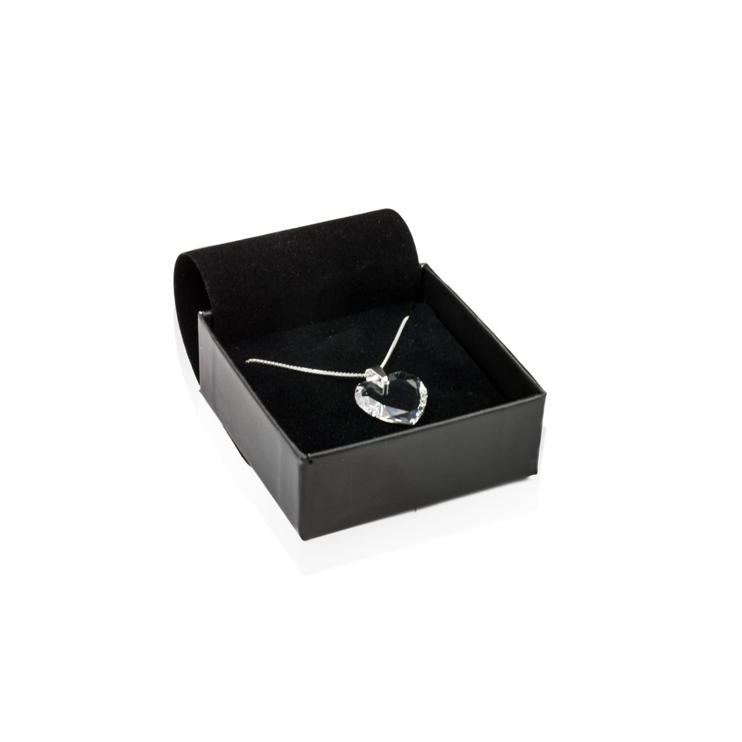Damen Halskette 925 Sterling Silber mit SWAROVSKI ELEMENTS Herz individuell gestalten