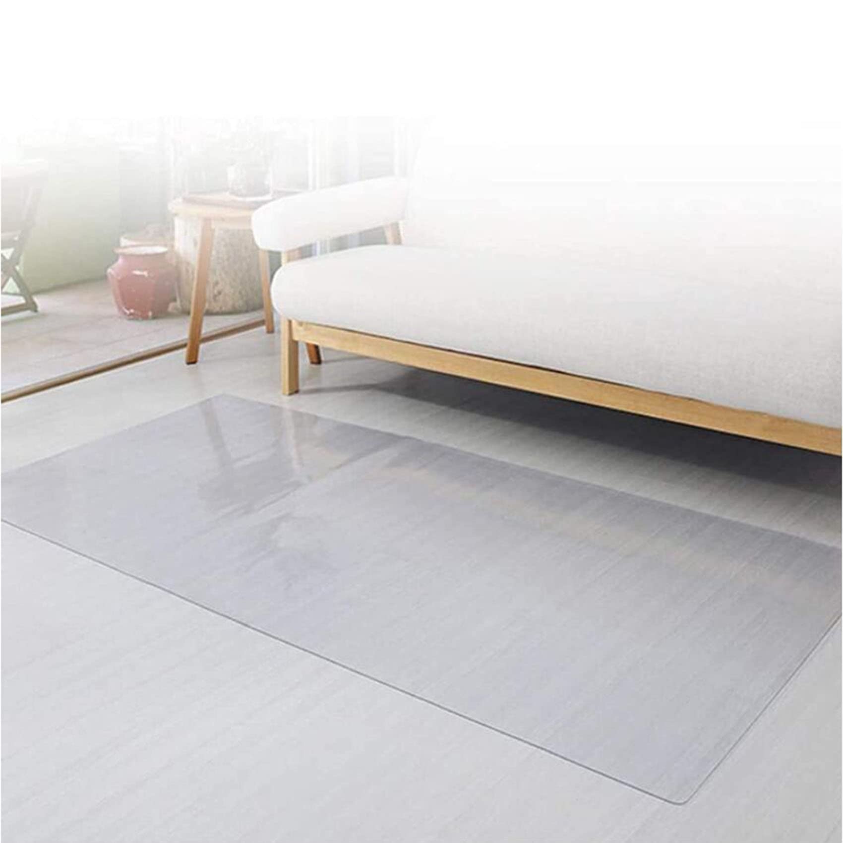 Tapis de protection de sol en plastique vinyle transparent antidérapant pour couloir, entrée, cuisine, tapis de protection imperméable de 140 cm de large, durable, antidérapant pour la maison ou le