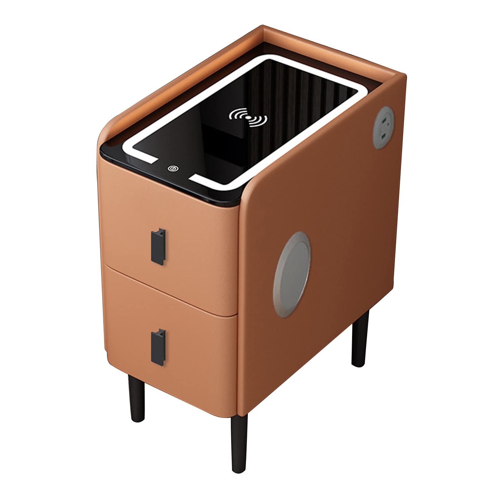 Table de chevet LED avec station de charge et haut-parleur bluetooth intégré