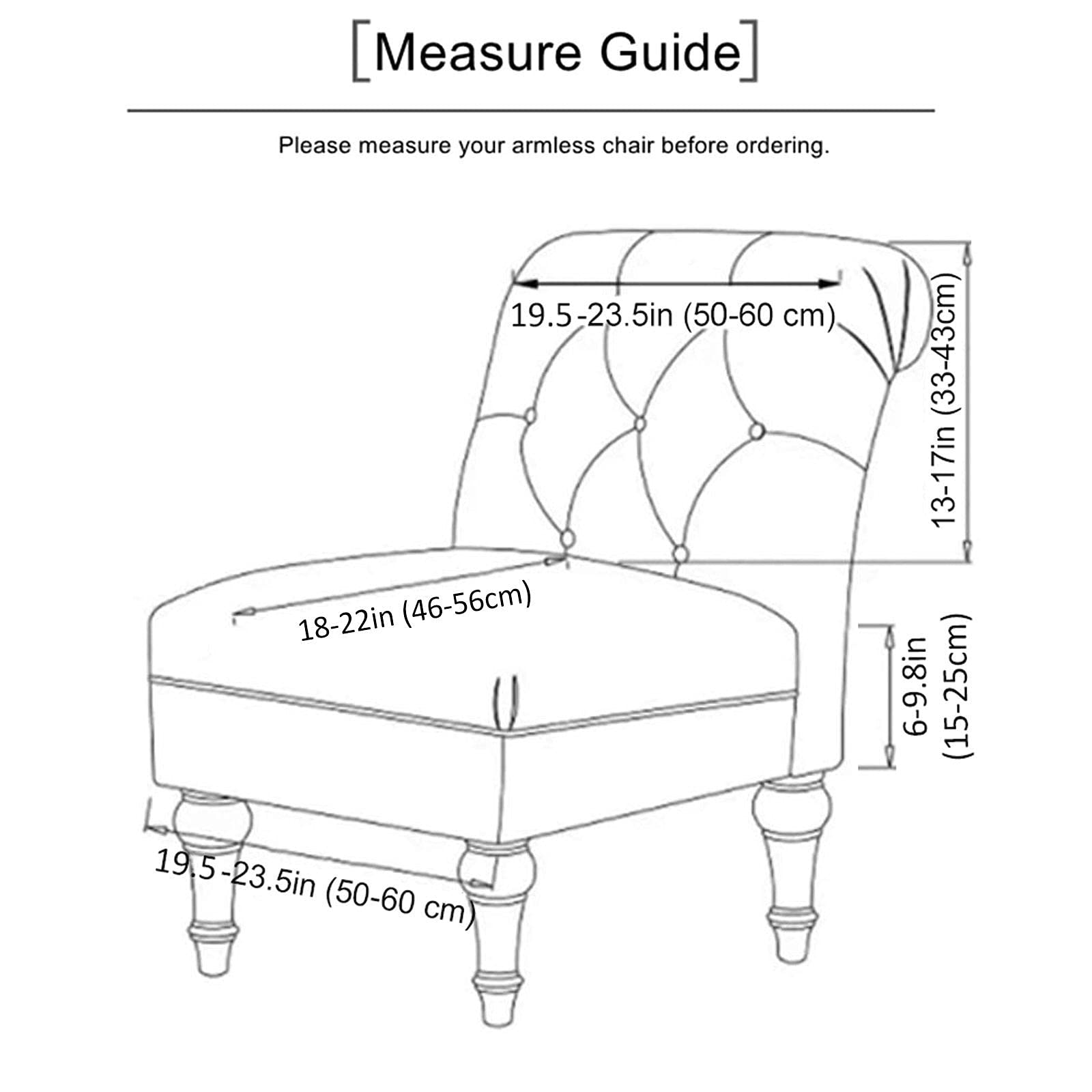 JHLD Stretch Armless Chair Slipcovers, Furniture Protector Covers Spandex Accent Chair Covers Elastic Armless Accent Chair Slipcovers Removable Washable for Living Room Bedroom-Teal-Set of 2