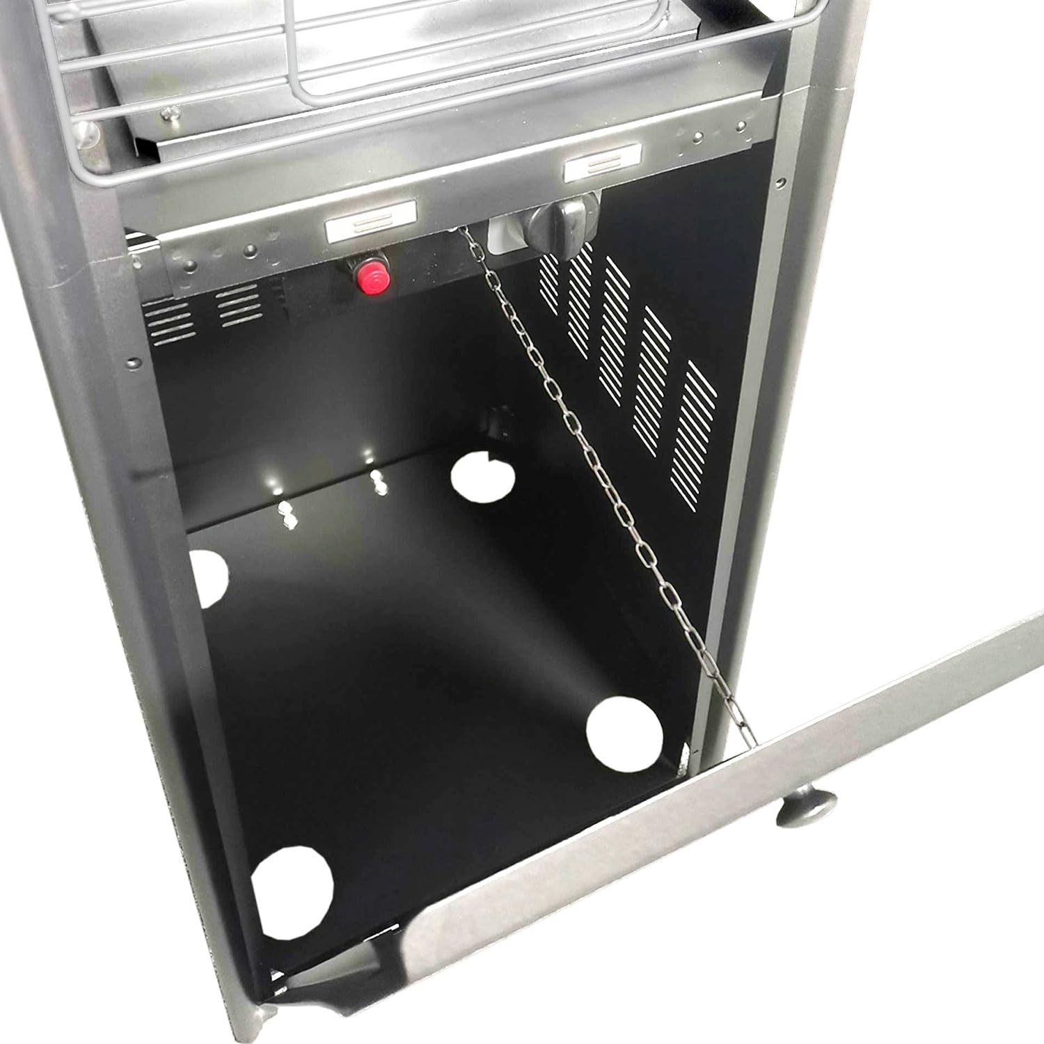 Happy Garden Parasol Chauffant au gaz Stockholm 13kW en INOX + Housse de Protection