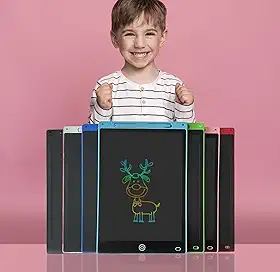 Lousa Mágica Infantil Digital LCD 8,5 Polegadas – Tablet de Escrita Colorida para Desenho, Educativa - Cores Sortidas