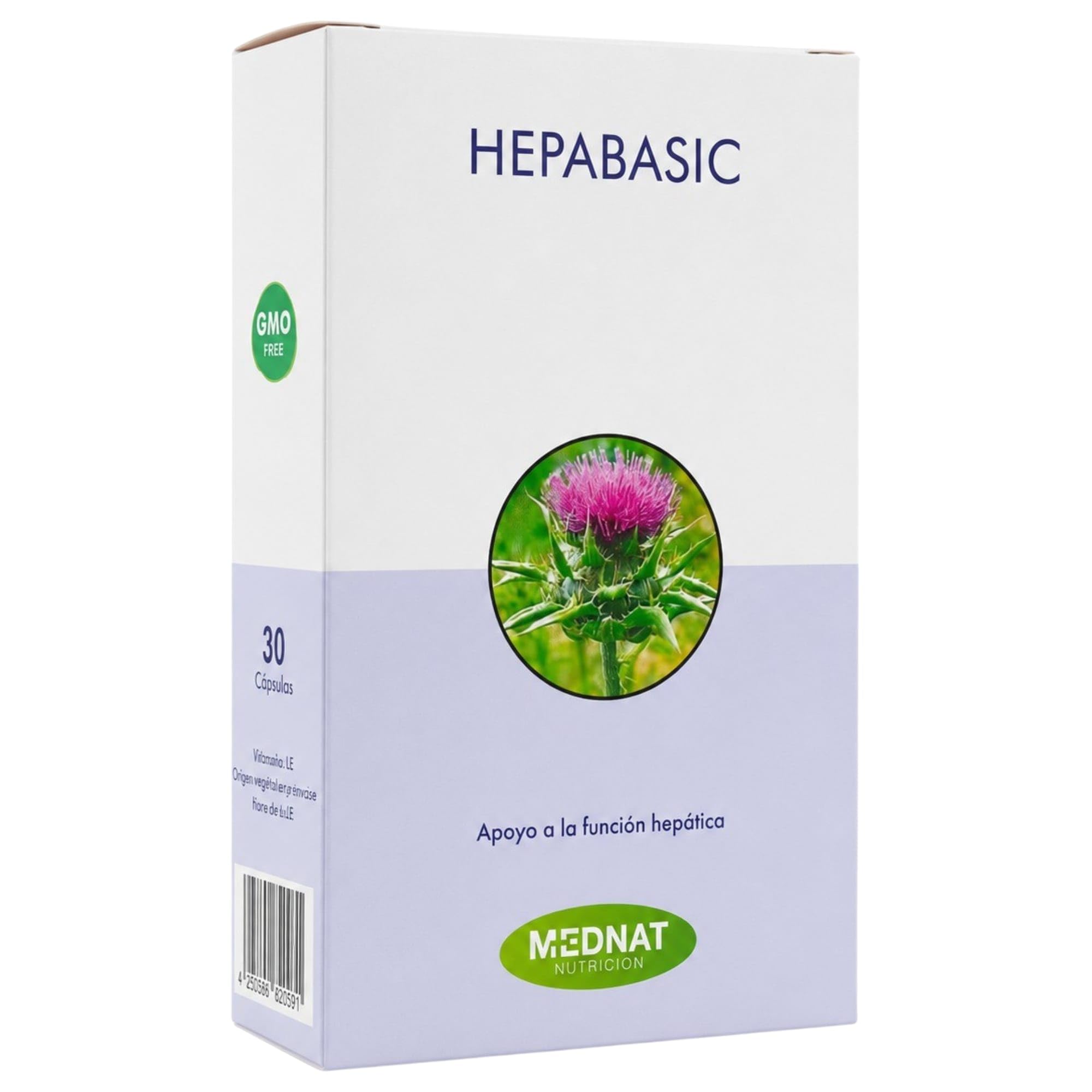 Mednat HepaBasic 30 Cápsulas - Suplemento Depurativo y Protector Hepático - Con Cardo Mariano, Colina y Alcachofa - Tecnología de Alta Absorción - Detox y Digestión Ligera