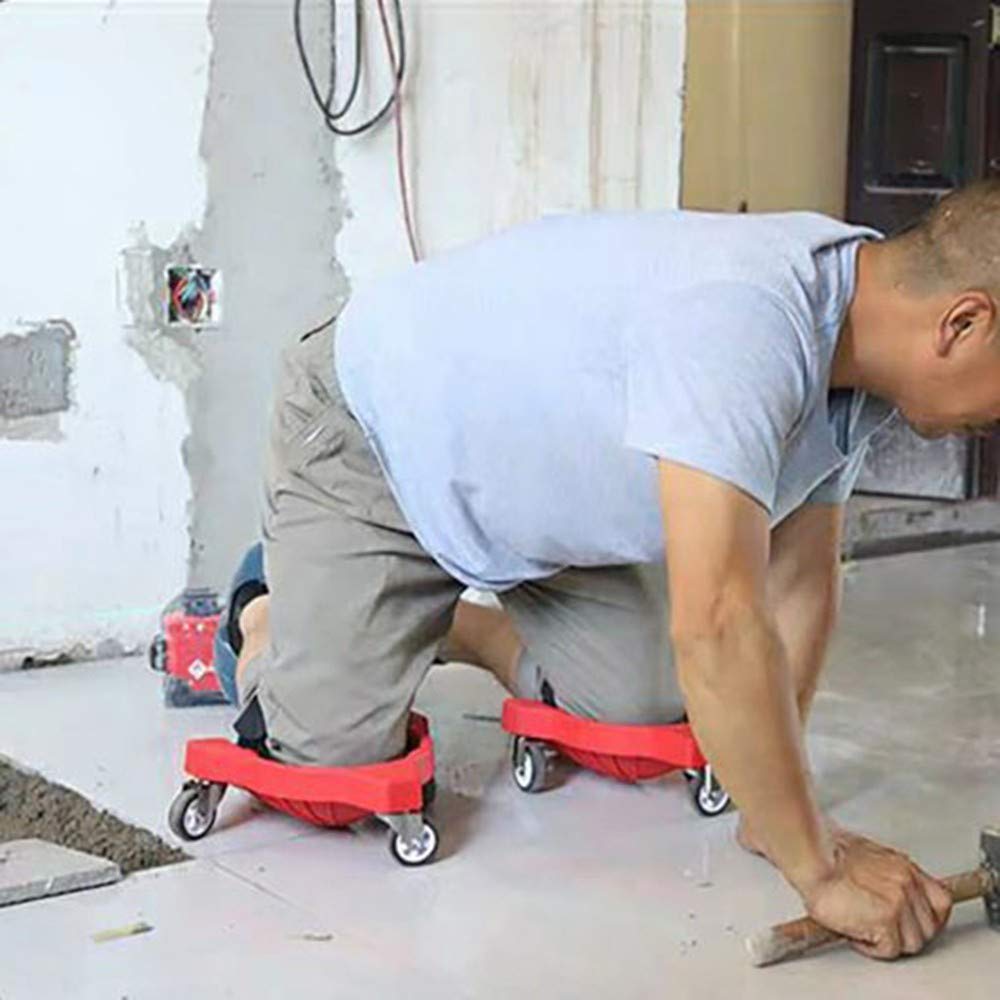 Ginocchiera Mobile,Ginocchiere Antinfortunistica,Multifunzionale con rotelle mobili, Flessibili, per Lavoro, Costruzioni, Cantiere