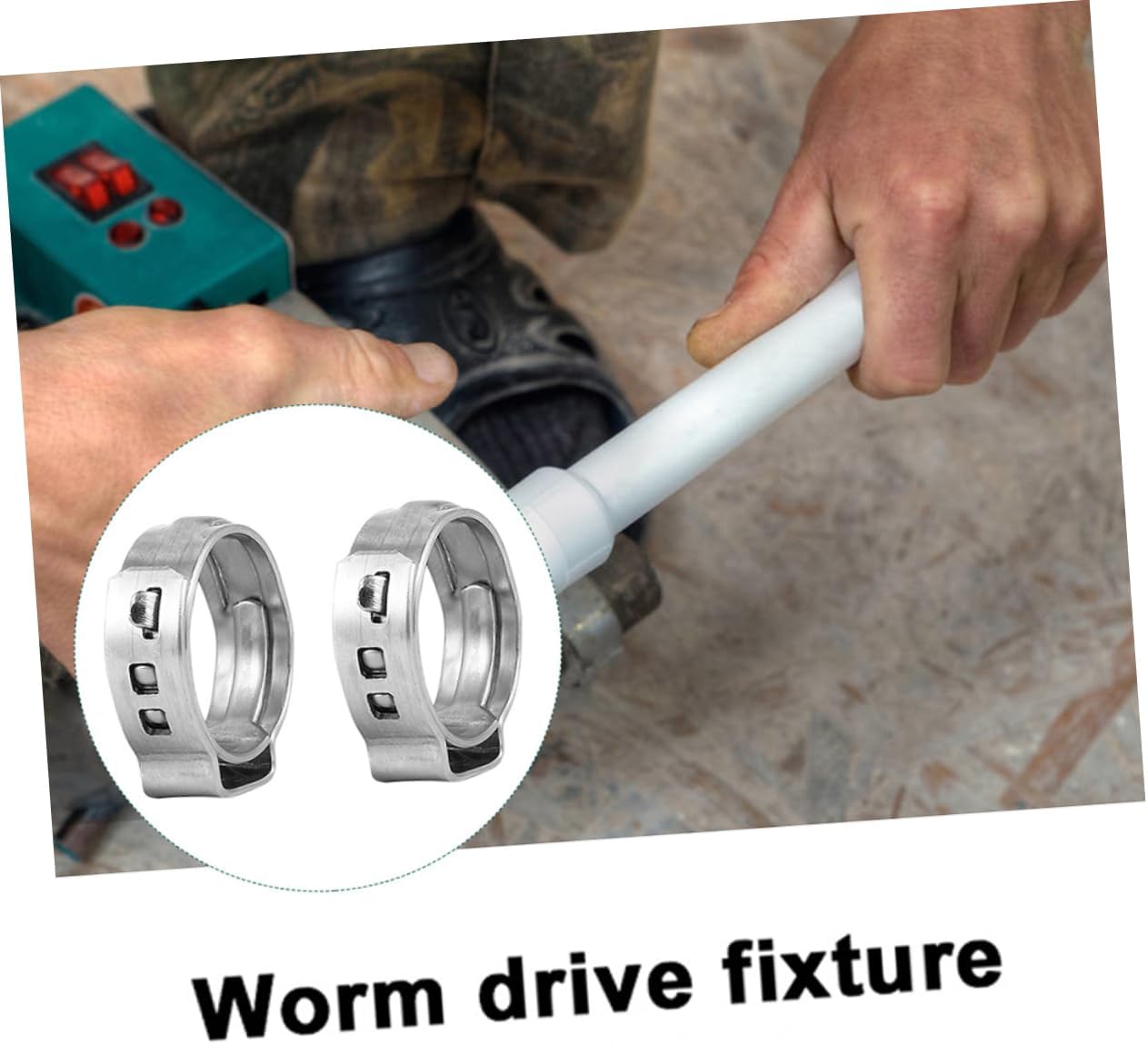 Luxshiny Clamp Combination Kit Stainless Steel Single Ear Hose Clamps Crimping Style for Fuel Water Hoses