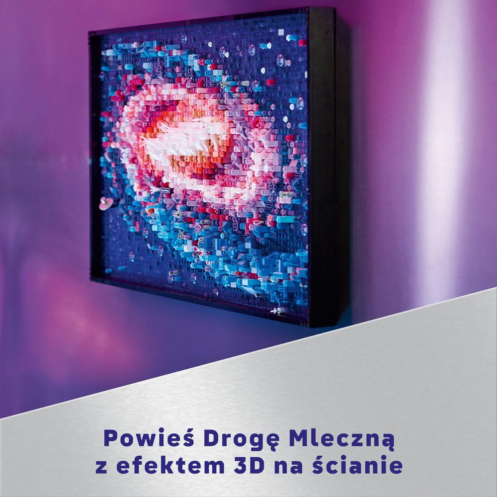 LEGO Art Droga Mleczna 31212 | Dekoracja ścienna, zestaw konstrukcyjny dla dorosłych, prezent dla fana kosmosu, ozdoba z efektem 3D, 3091 elementów