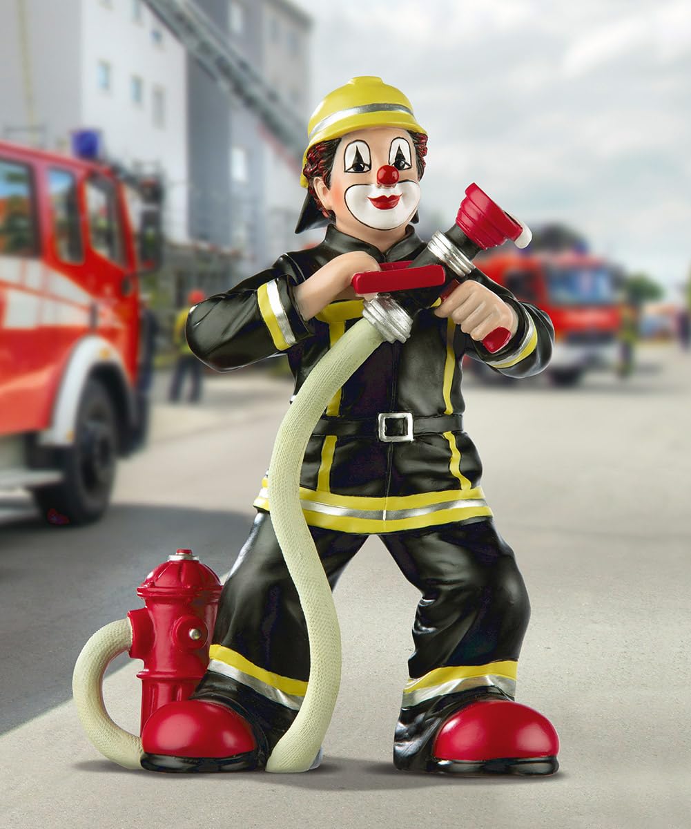 GILDE Clown Florian Resin Decorative Figurine and Collectible - Multicoloured, 15 cm high, 11 cm wide, 7 cm deep