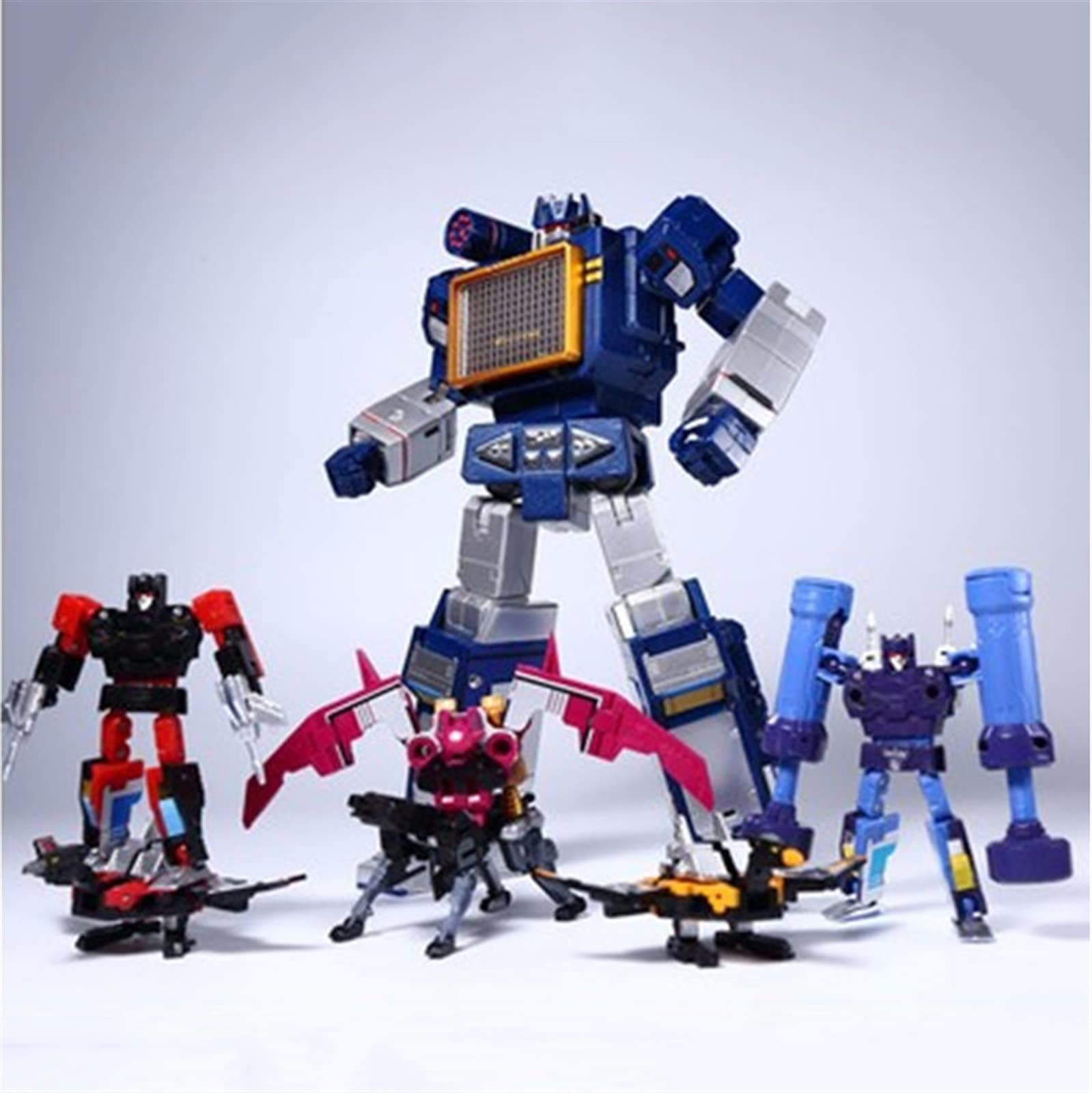 RONGXI Educational Deformation Toys, Generations War For Cybertron: Kingdom Core Class THFO1J Soundwave+6 Pcs Tapes，Action Figure - Kids Ages 8 And Up, 25cm