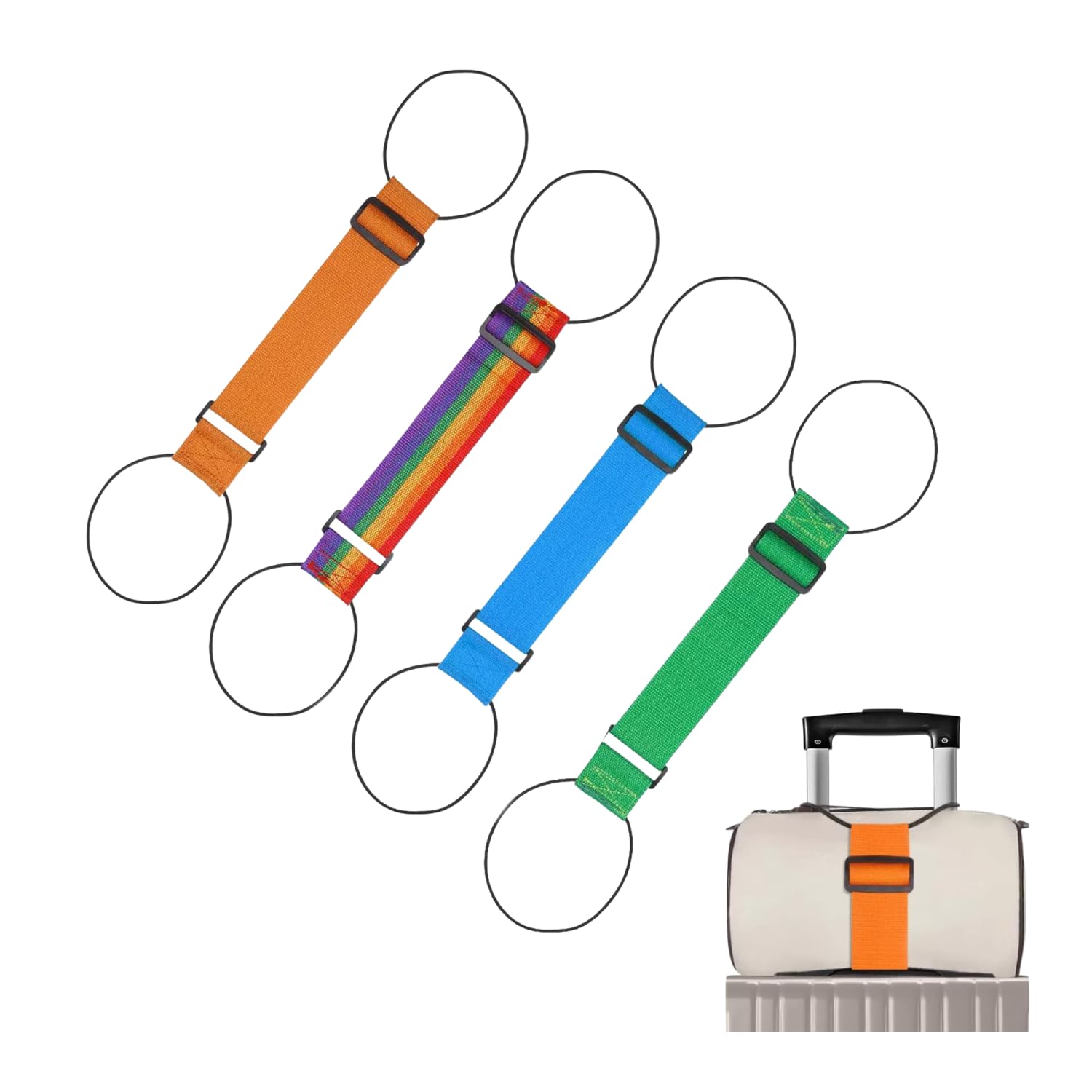 Flavizo Luggage Straps, Extra Strong Luggage Straps for Suitcases, Adjustable & Elastic, Secure Travel, Bike & Outdoor Gear with Heavy Duty Buckle, 4 Color Options-picture-26
