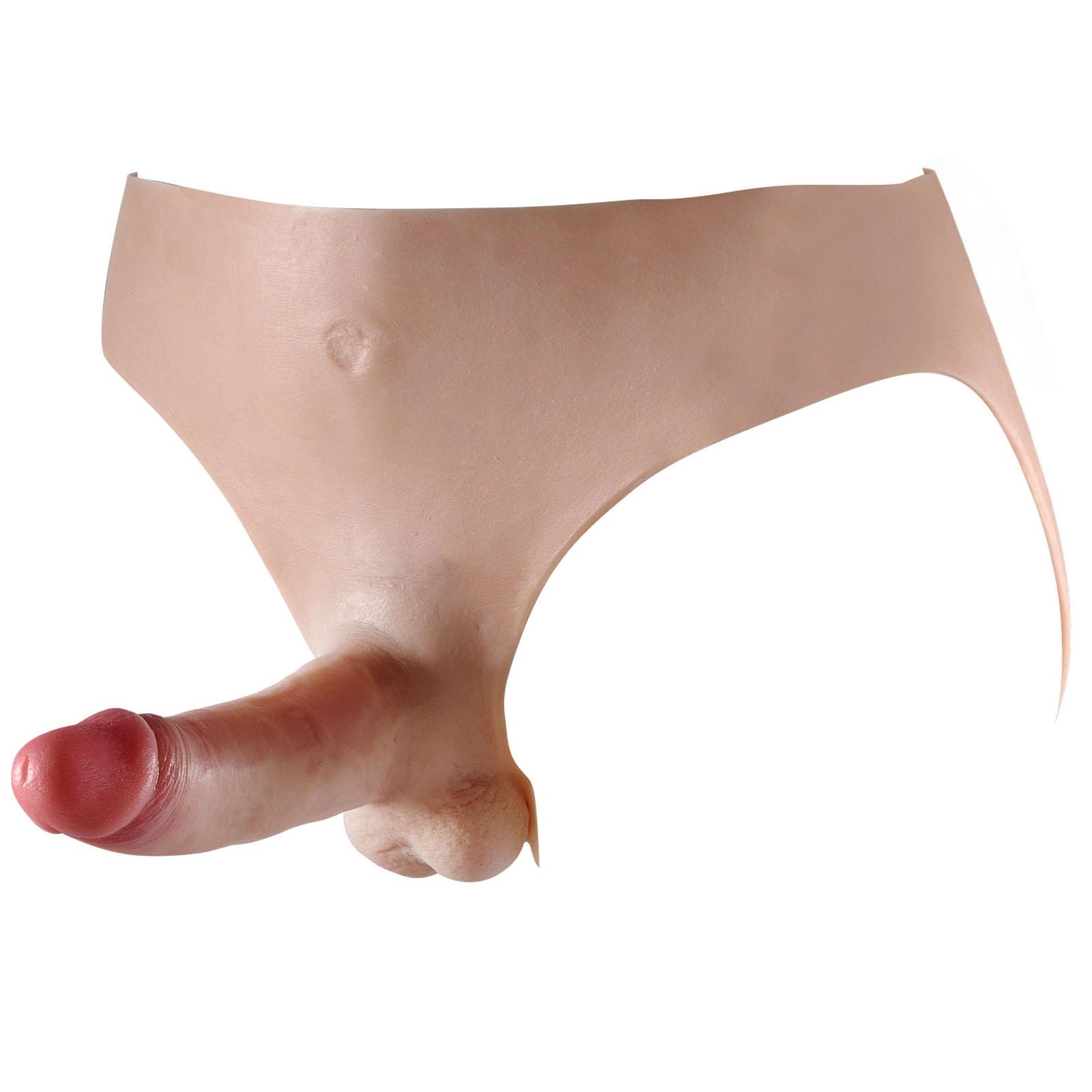Mutandine con dildo e imbracatura realistiche, dildo strap-on con pene rigido da 20 cm, biancheria intima con dildo indossabile in silicone morbido ad alta elasticità, abbigliamento transgender, prodo