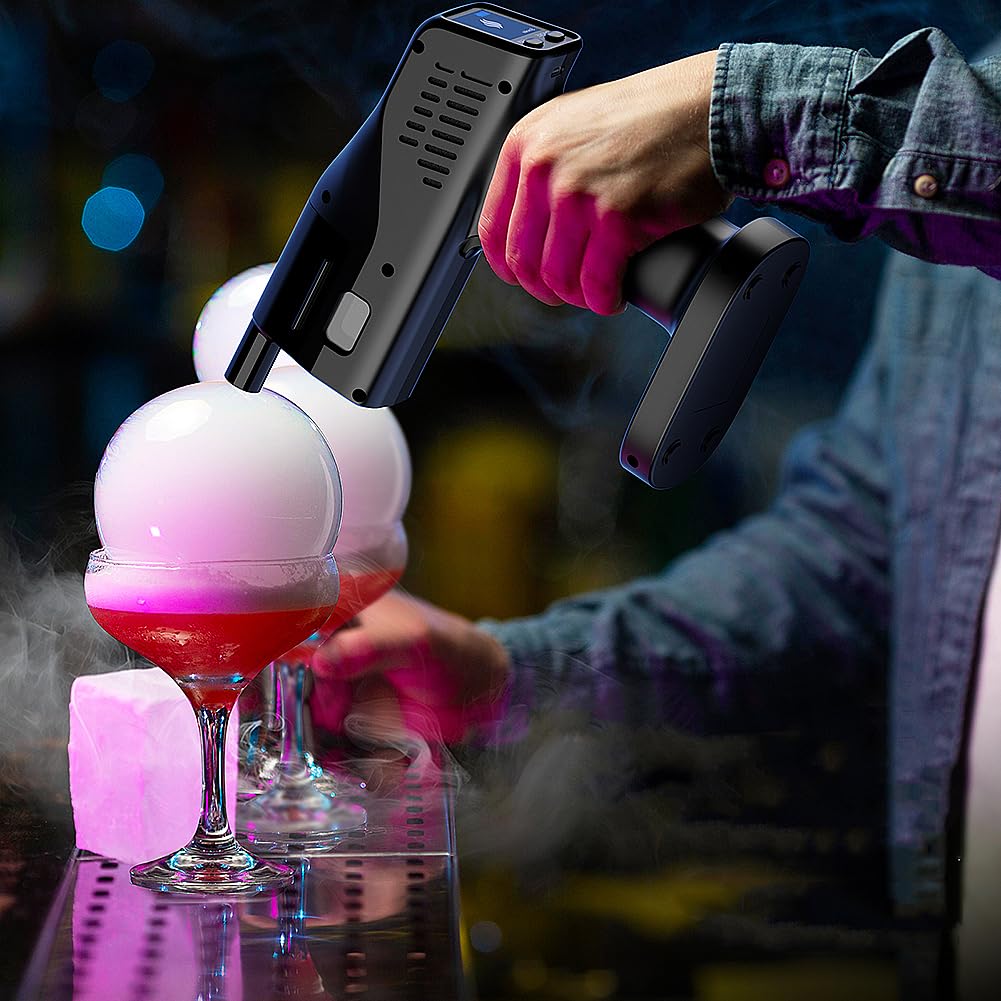 EAEX Drinks Bubble Smoker, Includes Aromas and Edible Bubbles, for Cocktails and Enhancing The Flavour of Food, Bar/Home Use (1S Pro)