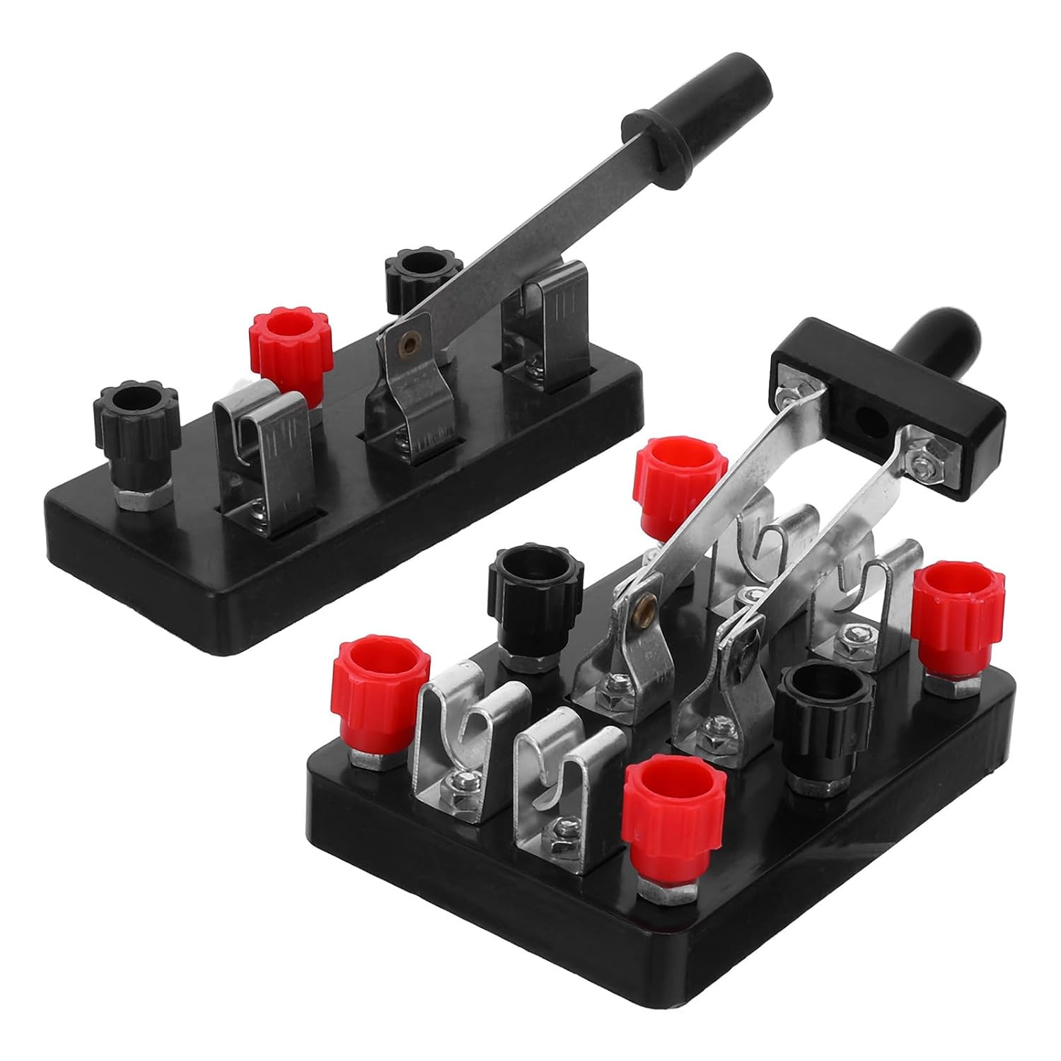 NOLITOY 2pcs Double Throw Knife Switch Physics Laboratory Equipment for Circuit Experiments, Versatile Iron and Plastic Construction with Effortless Assembly, for Physics Teaching