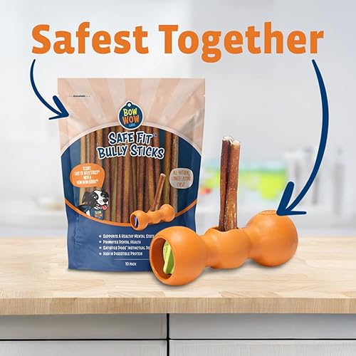 Miniatura 8 de Bow Wow Labs Bully Buddy soporte para palitos comestibles para perros, dispositivo de seguridad.