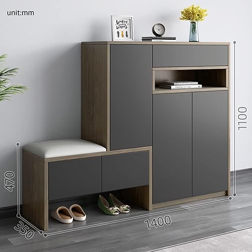 Miniatura 3 de KIZQYN Shoe Storage Cabinet Entryway Shoe Cabinet Dual Purpose with Shoe Changing Stool Large Capacity entryway Storage Storage Cabinet Shoe Cabinet
