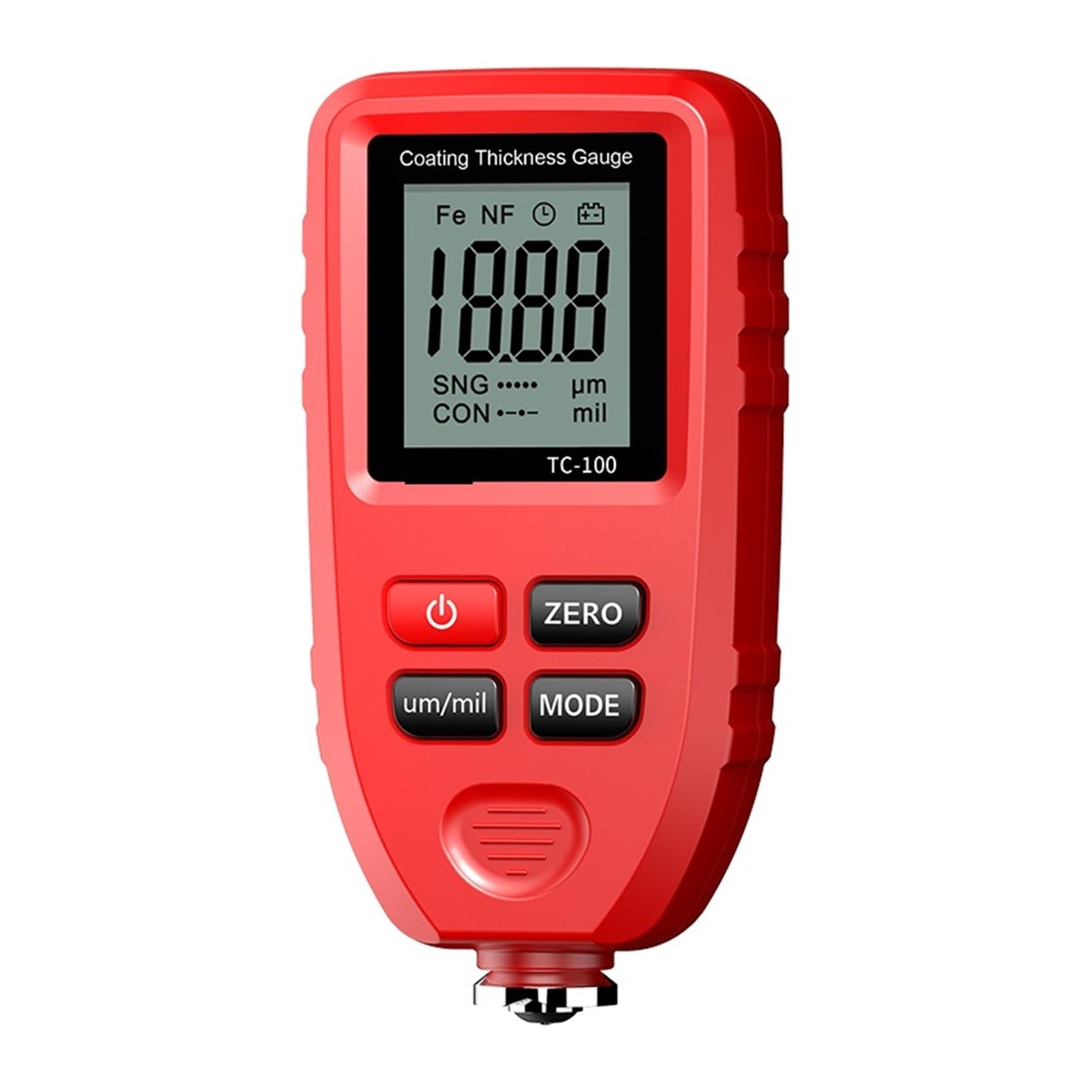 TC100 Misuratore di spessore del rivestimento Tester film vernice for auto Strumento misurazione della 0,1 micron 1300um, Sensore accurato