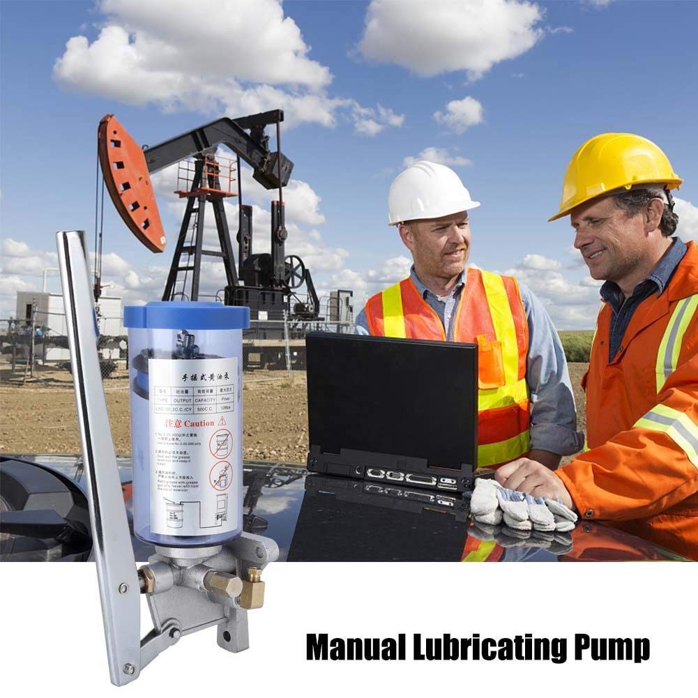 Pompa di lubrificazione manuale, 100KGF/CM2 LSG-05 6mm Uscita/500CC Grasso manuale Lubrificatore in lega di alluminio utilizzato nelle attrezzature meccaniche