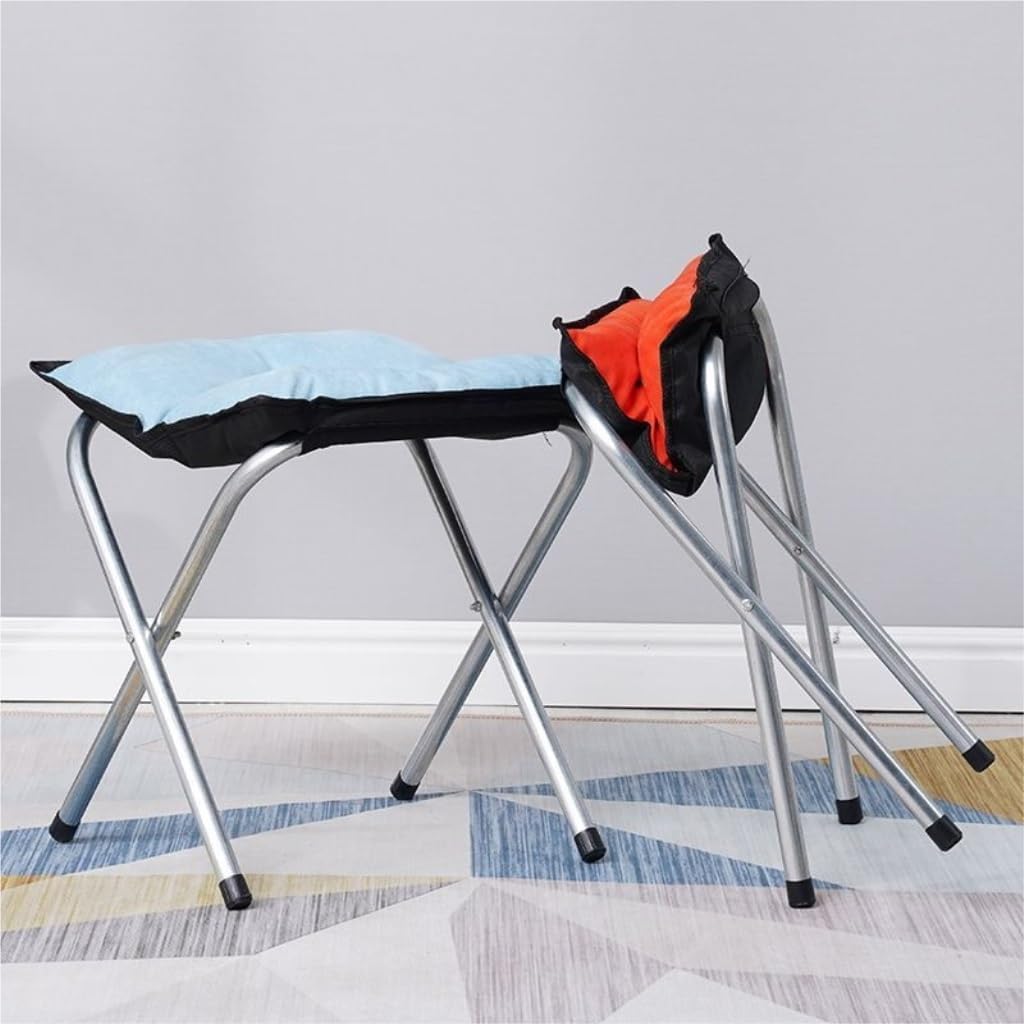 Camp Stool Mazar Lunch Break Outdoor Fishing Heightened Footstool Dormitory Small Stool Office Foldable Footstool Camping Stool(Orange)