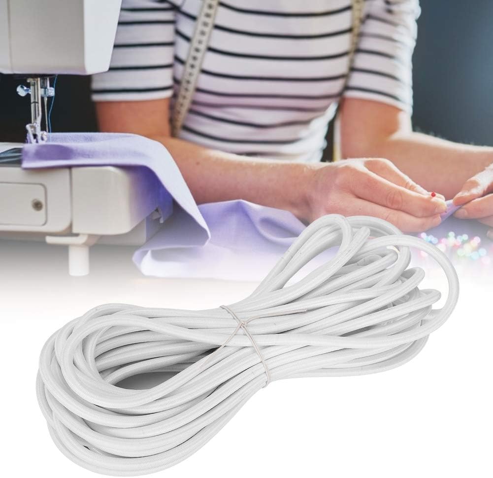 32.8ft Heavy Stretch Round Elastic Cord,Stretchy String, Soft Knit Elastic Band, Polypropylene Fiber Round Elastic Rope Cord Sewing Accessories for Pants Waist Belt, Cuff Belts, Elastic for Pants