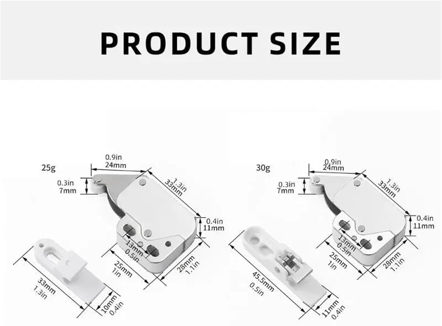 Push to Open Catches Lock Cabinet Latches Locking Device 1Pcs