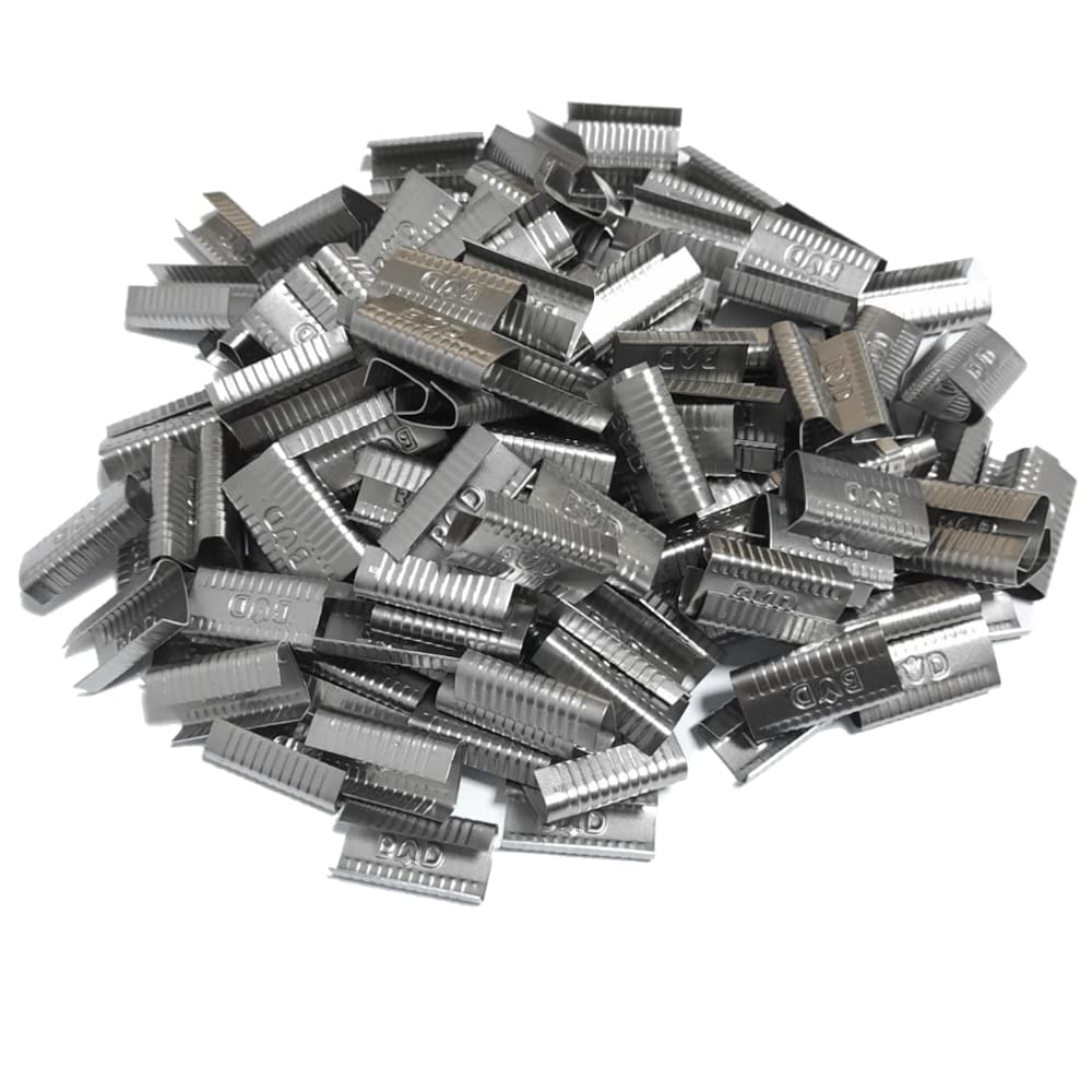 Sellos de metal de 13 mm para tensor manual para flejas, paquete de 2000 unidades