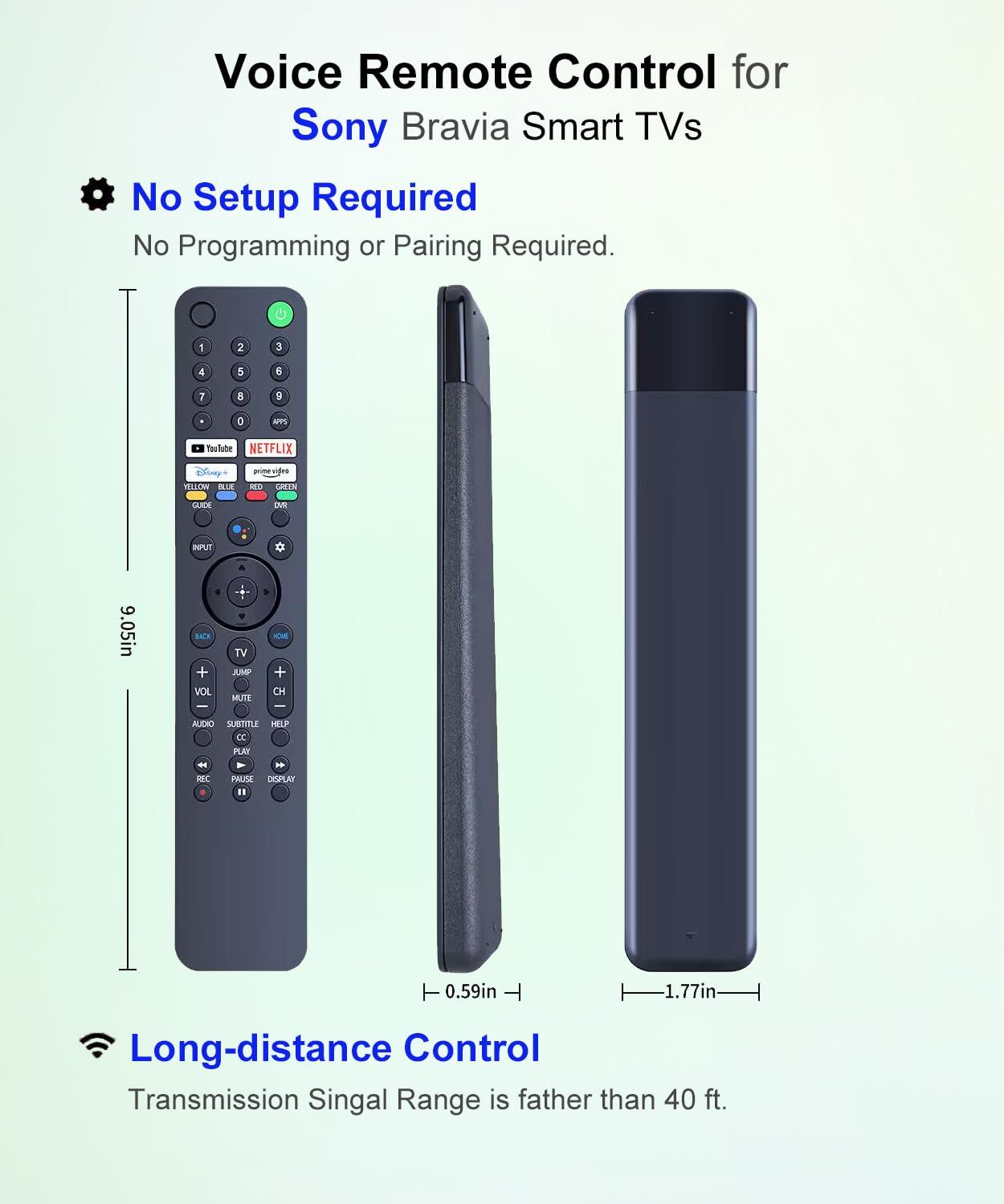 Telecomando vocale per Sony Bravia Ultra Smart TV KD-32W830K RMF-TX520U KD-43X80J KD-65X80J KD-50X85J KD-75X85J XR-65A90J XR-65X95J XR-75Z9J XBR-85Z8H KD43X8H 0J KD655. Sostituzione X80J