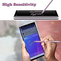 Vista 5 de 2 lápices capacitivos Galaxy Note 9 de repuesto sin Bluetooth Stylus Touch S Pen para Samsung Galaxy Note 9 N960 todas las versiones (morado lavanda)