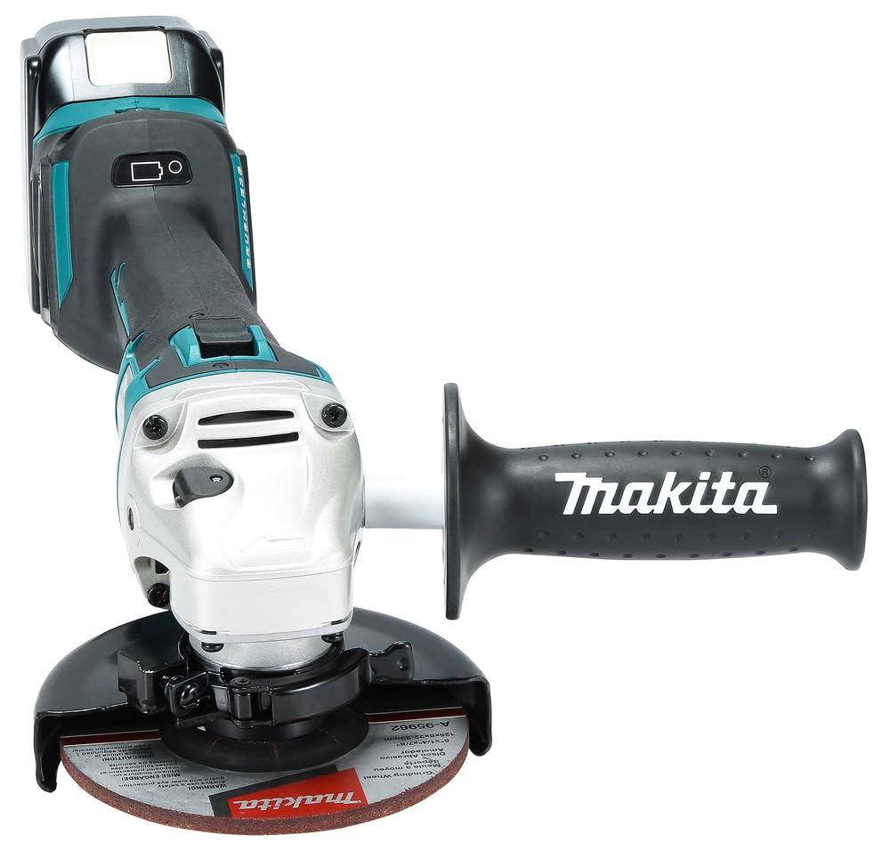 Makita DGA513RT3J akumulatorowa szlifierka kątowa 18 V z szybką ładowarką DC18RC, 3 x akumulatory 5,0 Ah w MAKPAC rozm. 3