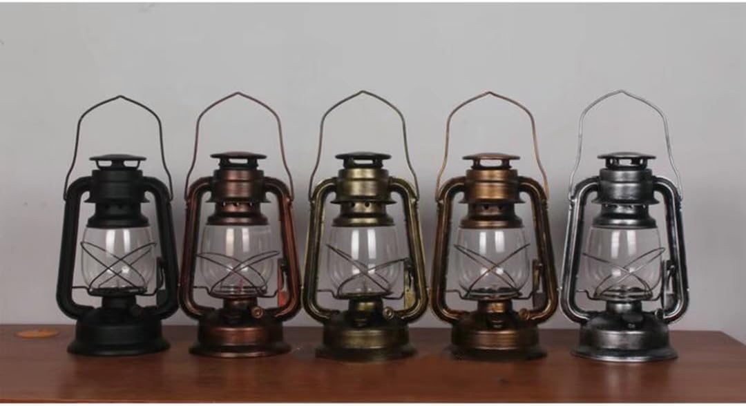 Lantern Kerosene Desk Lamp Retro with Switch Living Room Bedroom Table Lamp