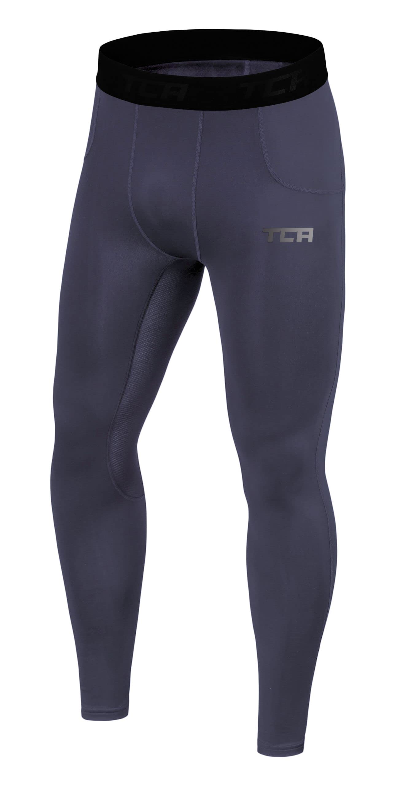 Tca Men's Graphite Superthermal Compression Armour Base Layer Thermal Under Tights - Xl