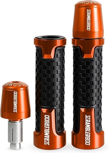 Miniatura 2 de Motocicleta para Ducati Scrambler 800 2017 2018 2019 2020 2021 2022 2023 extremos de la barra de mango CNC manillar de goma de gel manillar manos de