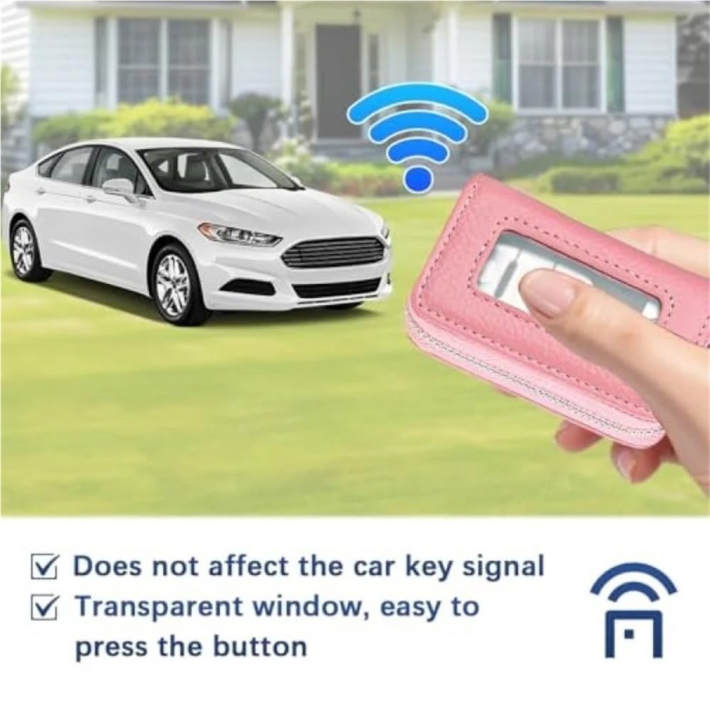 Funda Protectora para Llave de Coche A+, con Metal Rosa Funda metálica para Llavero de Coche