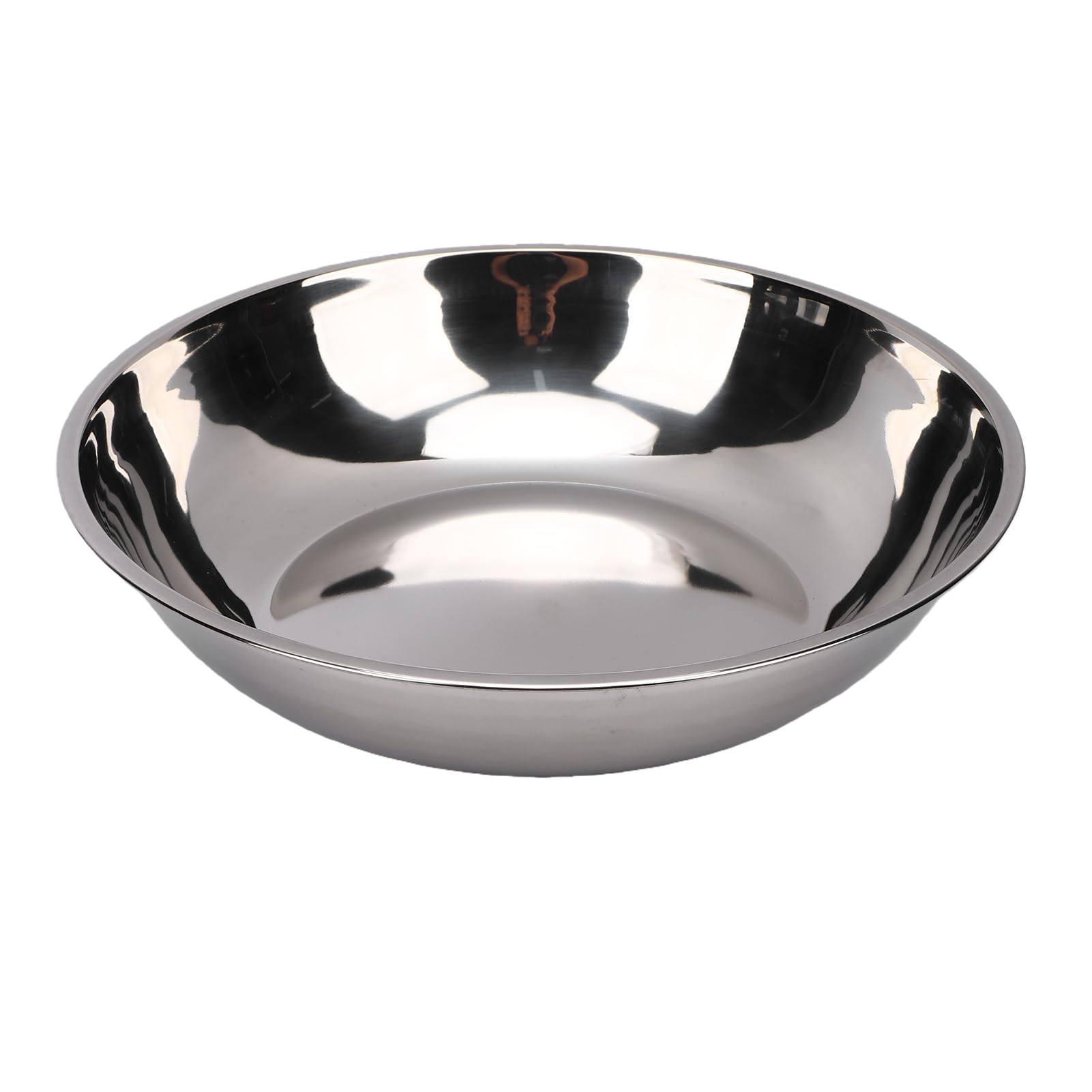 HEEPDD Calentador de Alimentos Redondo de Acero Inoxidable para Buffet, Juego de Platos Redondos de Acero Inoxidable para Frotar, Calentador de Alimentos para Fiestas, Bodas, Reuniones, Catering,