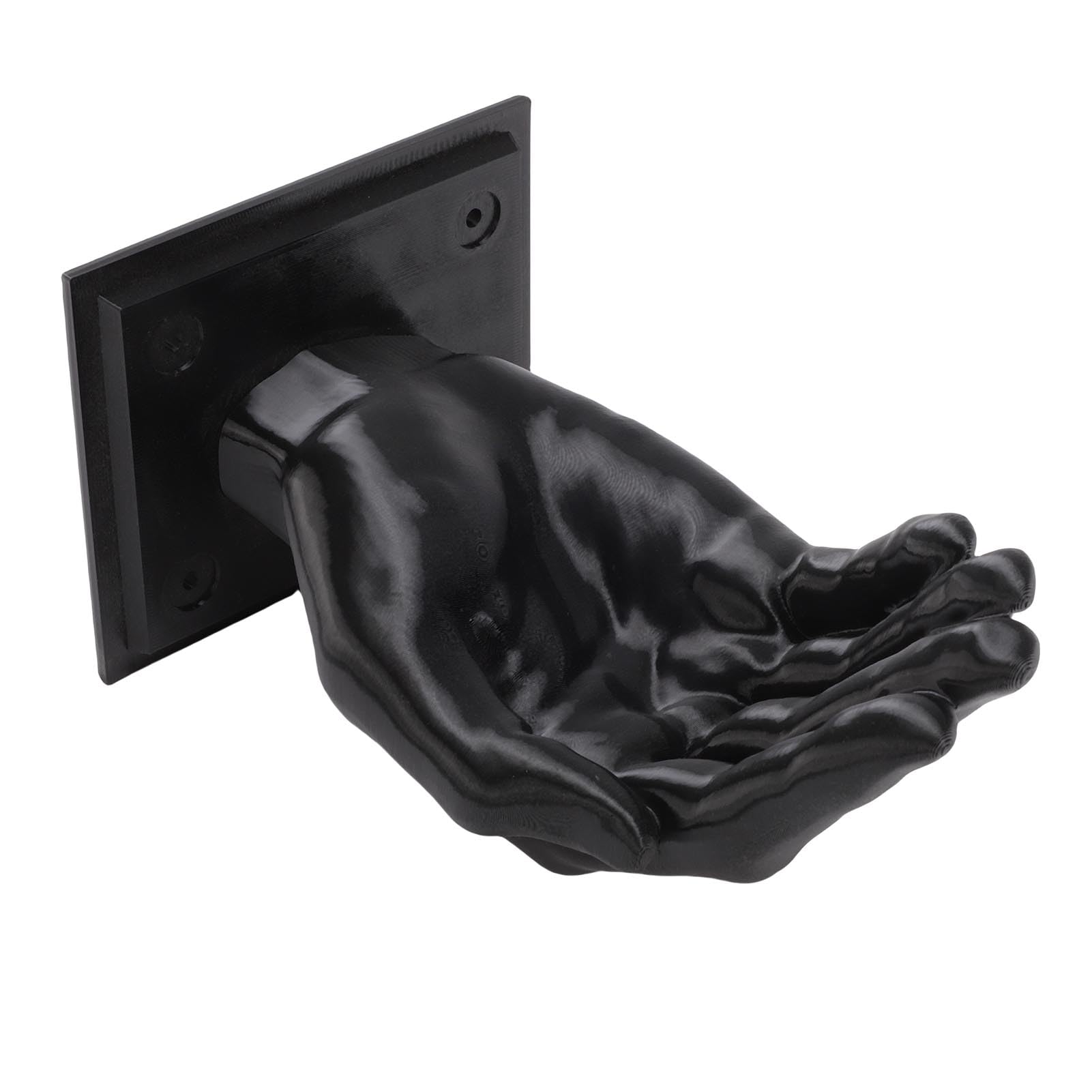 Ejoyous Appendichiavi a Forma di Mano con Materiale PLA resistente. Gancio da Parete Unico per l'ingresso e il bagno. Massimizza lo Spazio Verticale (BLACK)