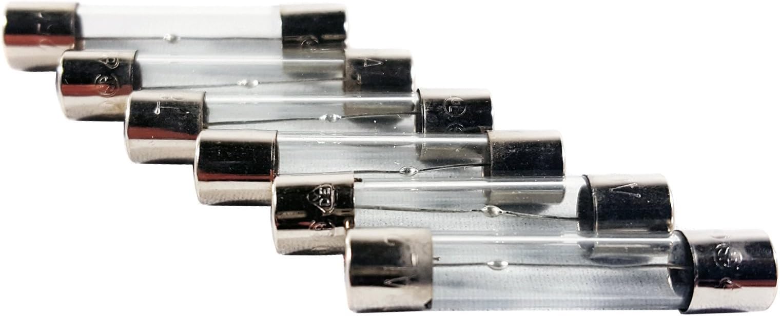 sourcing map Slow Blow Glass Cartridge Fuse Tube Time Delay Fuse 5mm x 20mm 250V 8A 20Pcs