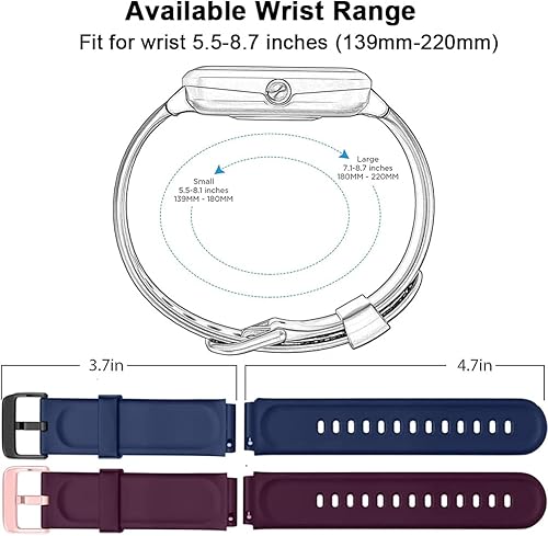 Miniatura 5 de Correas de repuesto de silicona para reloj inteligente ID205L ID205S ID205U ID205G ID205G ID205 Veryfitpro Smart Watch Banda de repuesto para SW021