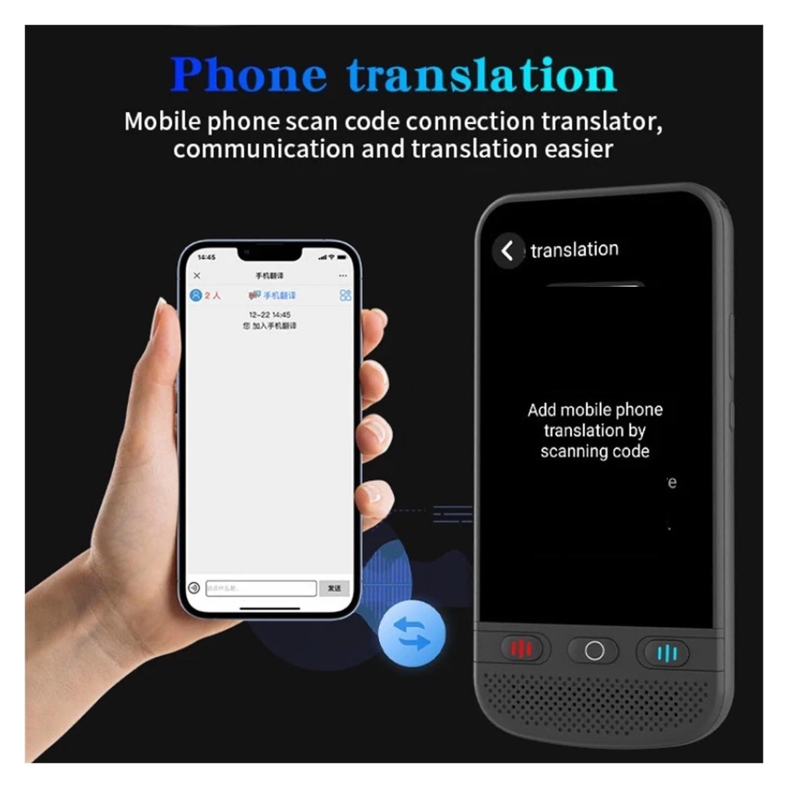 Traducteur de langue en temps réel Voix Texte Photo Voyage hors ligne à l'étranger Traduire Écran tactile Traducteur simultané multilingue