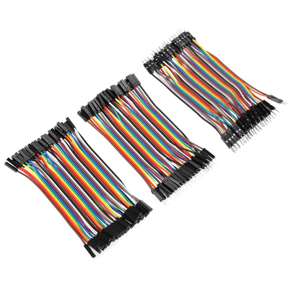 3PCS Jumper Wires Kit,10cm Multicolored Dupont 40pin Male to Female