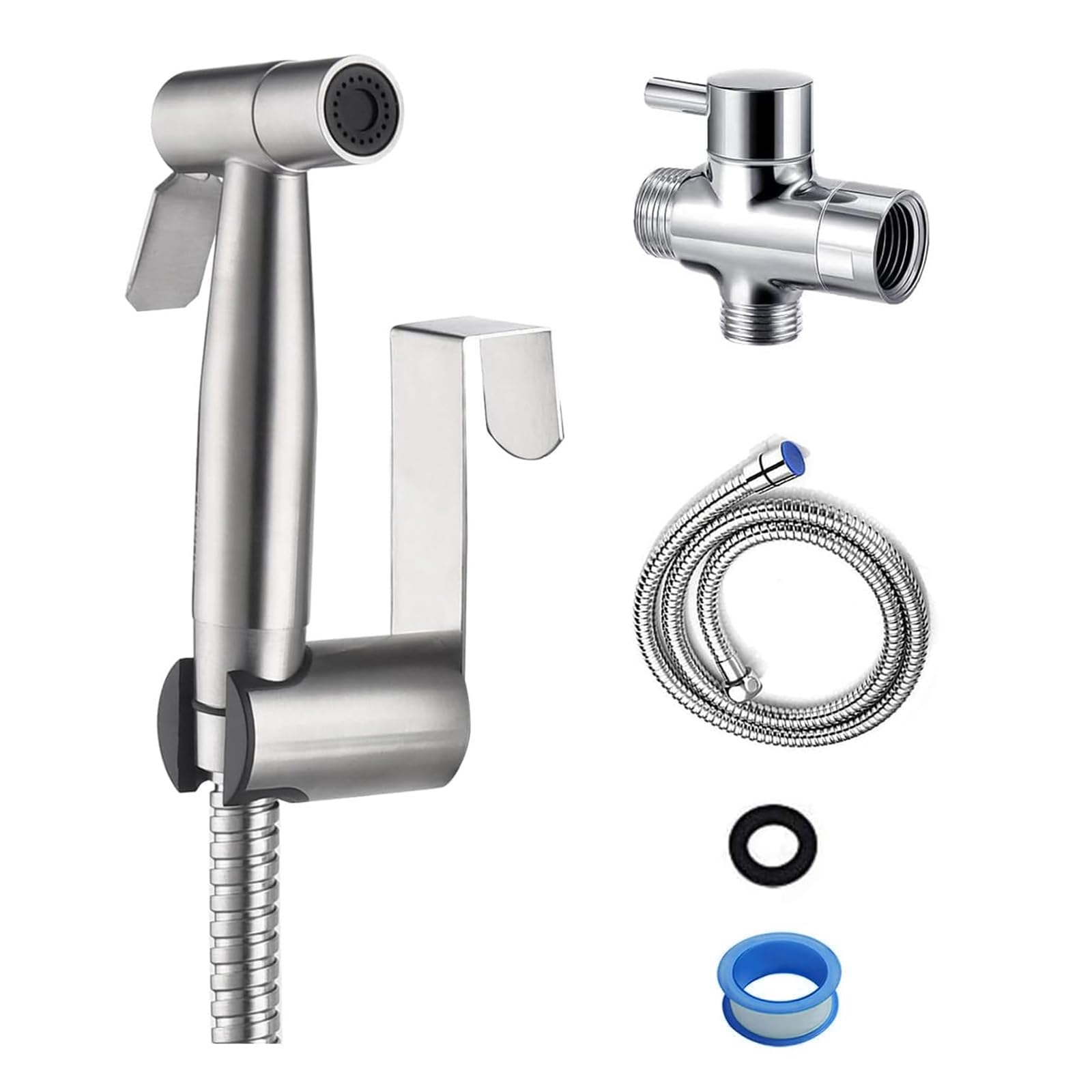 ‎HYSHLC Handheld Bidet Sprayer for Toilet Spray Attachment with Hose for Feminine Wash Baby Cloth Diaper Washer Shower Sprayer for Toilet Bathroom Cleaning Personal Hygiene