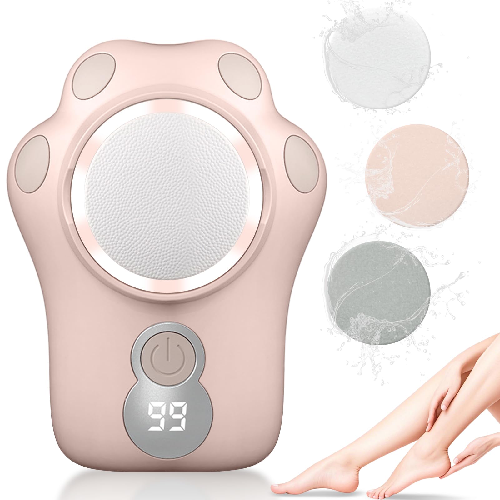 Electric Foot Callus Remover, 3 Adjustable Speed,Electronic Foot File Pedicure Kits,Professional Pedi Feet Care and Perfect for Dead,Hard Cracked Dry