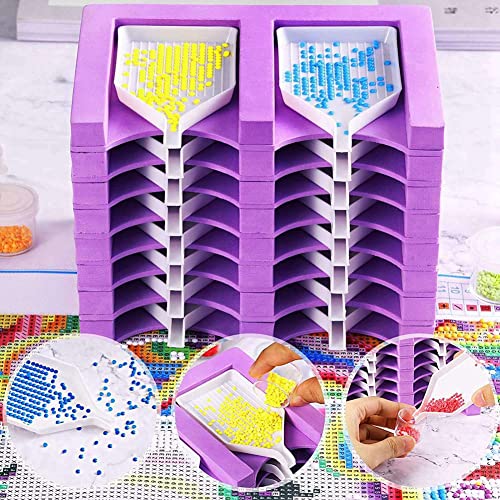 Bandeja de accesorios de pintura de diamante de 16 ranuras para evitar la mezcla de cuentas 7