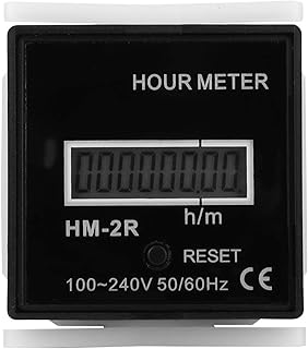 Licznik elektryczny, HM-2R 0-999999H59M Cyfrowy licznik elektryczny LCD 8-cyfrowy wyświetlacz Licznik akumulacyjny do maszyn budowlanych, pojazdów inżynieryjnych