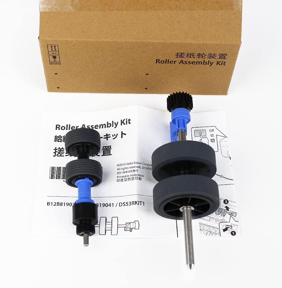 Yanzeo Roller Kit B12B819031 B12B819041 for Epson DS-530 ES-400 DS-530N DS-570W Ds-770 Ds-870 Ds-970 FF-680W Roller Assembly Kit
