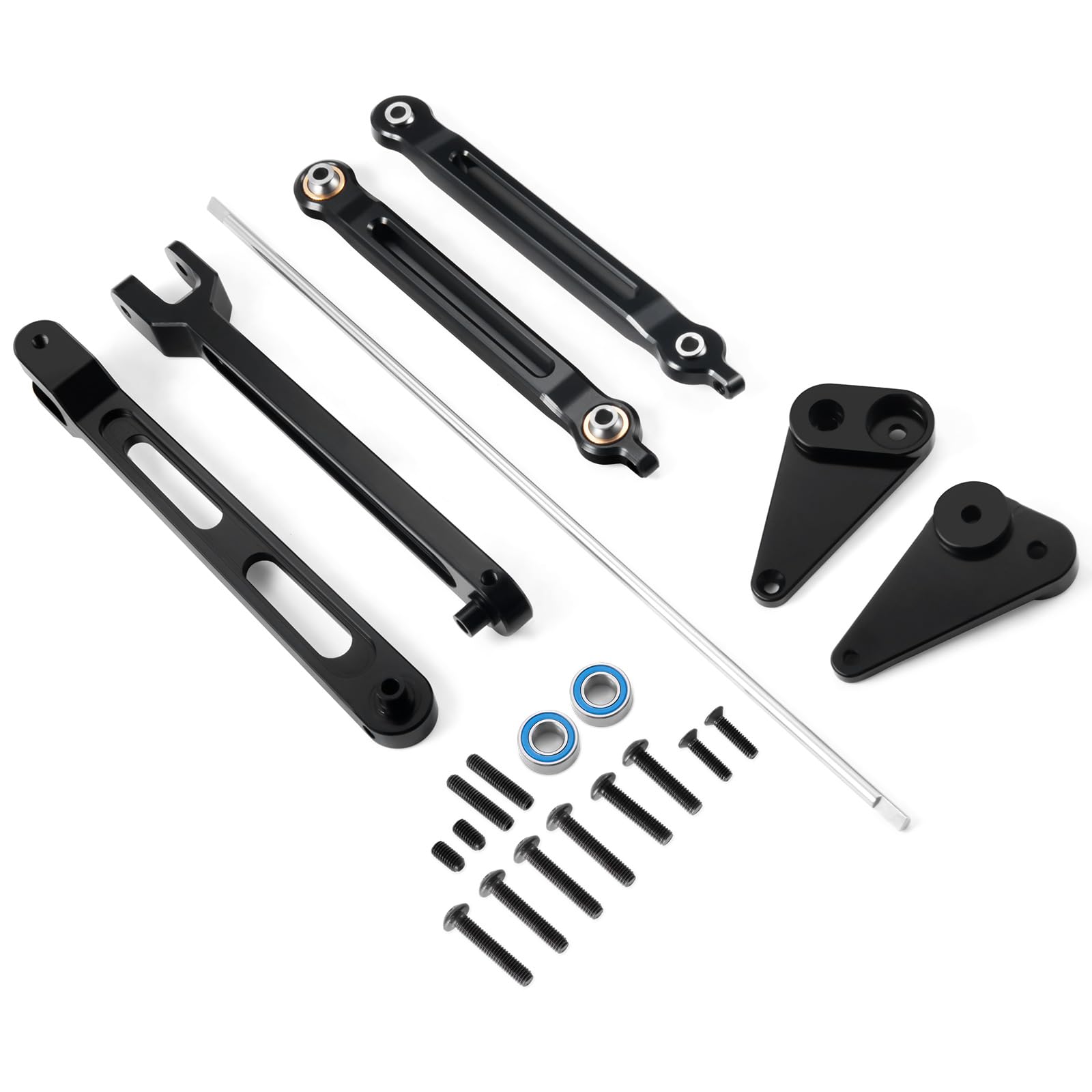 Zolikar Aluminum Rear Anti Swing Rod & Stabilizer Bar Set for Losi 1/10 Hammer Rey U4 Upgrade Parts