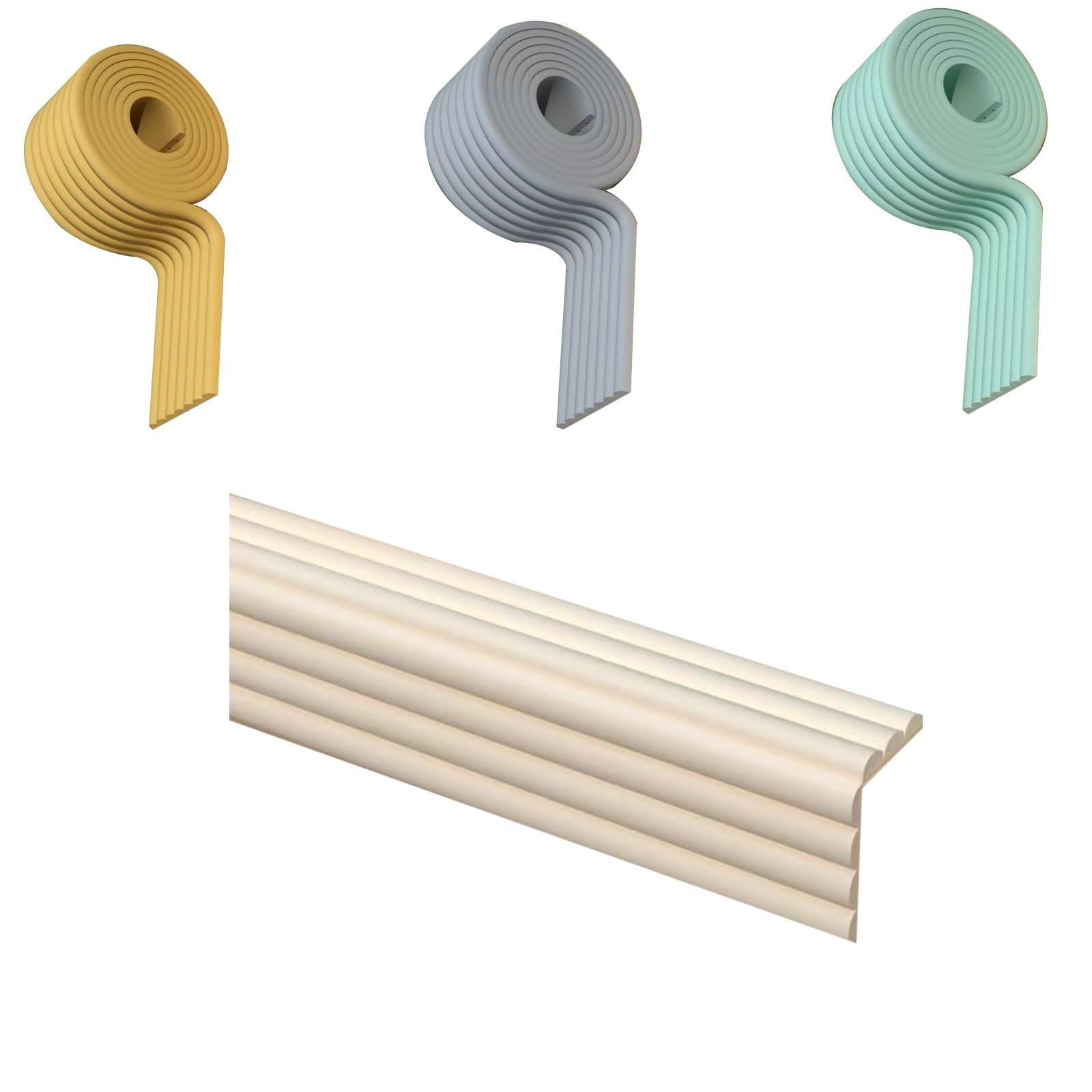 Furniture Corner Guard Edge, Protectors Table Edge Corner Caring Set, for Parking Garages, Workshops and Warehouses(White,2M)