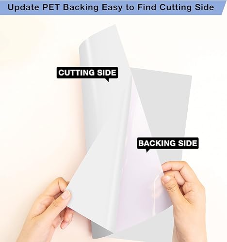 Miniatura 3 de JANDJPACKAGING Vinilo permanente blanco  Paquete de 14 vinilos adhesivos blanco mate de 12 x 12 pulgadas, vinilo blanco para Cricut, Silhouette,