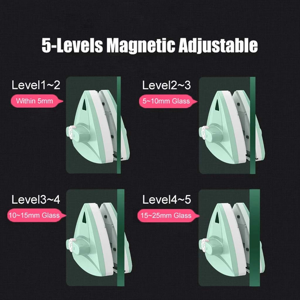 Limpiador de ventanas de vidrio magnético, utilizado para herramientas de limpieza de ventanas de doble cara de 5-30 mm, fuerza magnética ajustable, equipo de limpieza de vidrio de doble cara