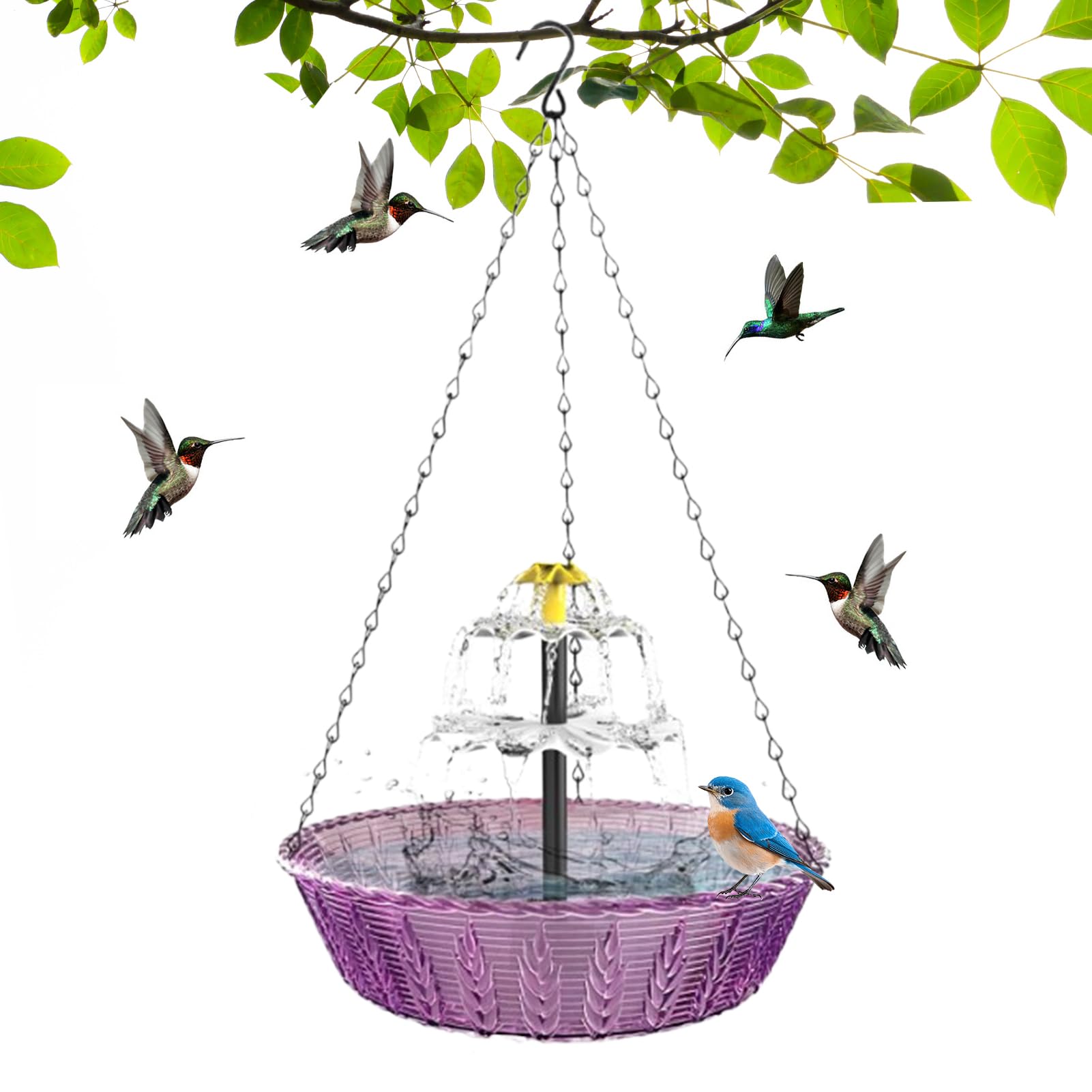 Fontana Solare Per Abbeveratoio Uccellis, Bagno Uccellis Sospeso A Cascata Solare Per Giardino, 2026 Solars Pompa acqua Bagni Uccelli_ Fontana Ciotolas, Novità Solars Water Feature Vaschette Uccelli_