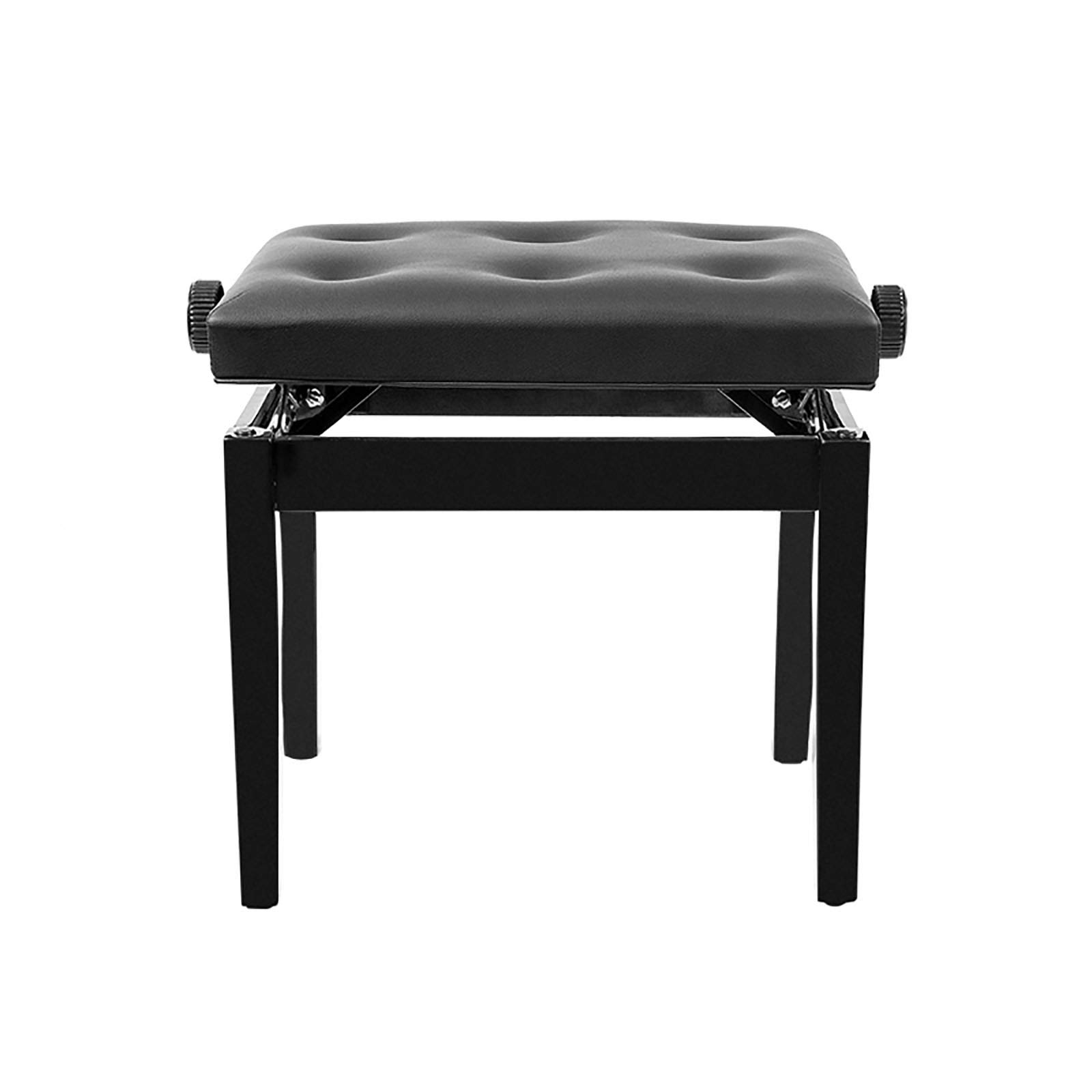 Panca per pianoforte con spesso cuscino imbottito in pelle regolabile 10 cm altezza seduta facile da montare sedile per artista per una persona singola nera